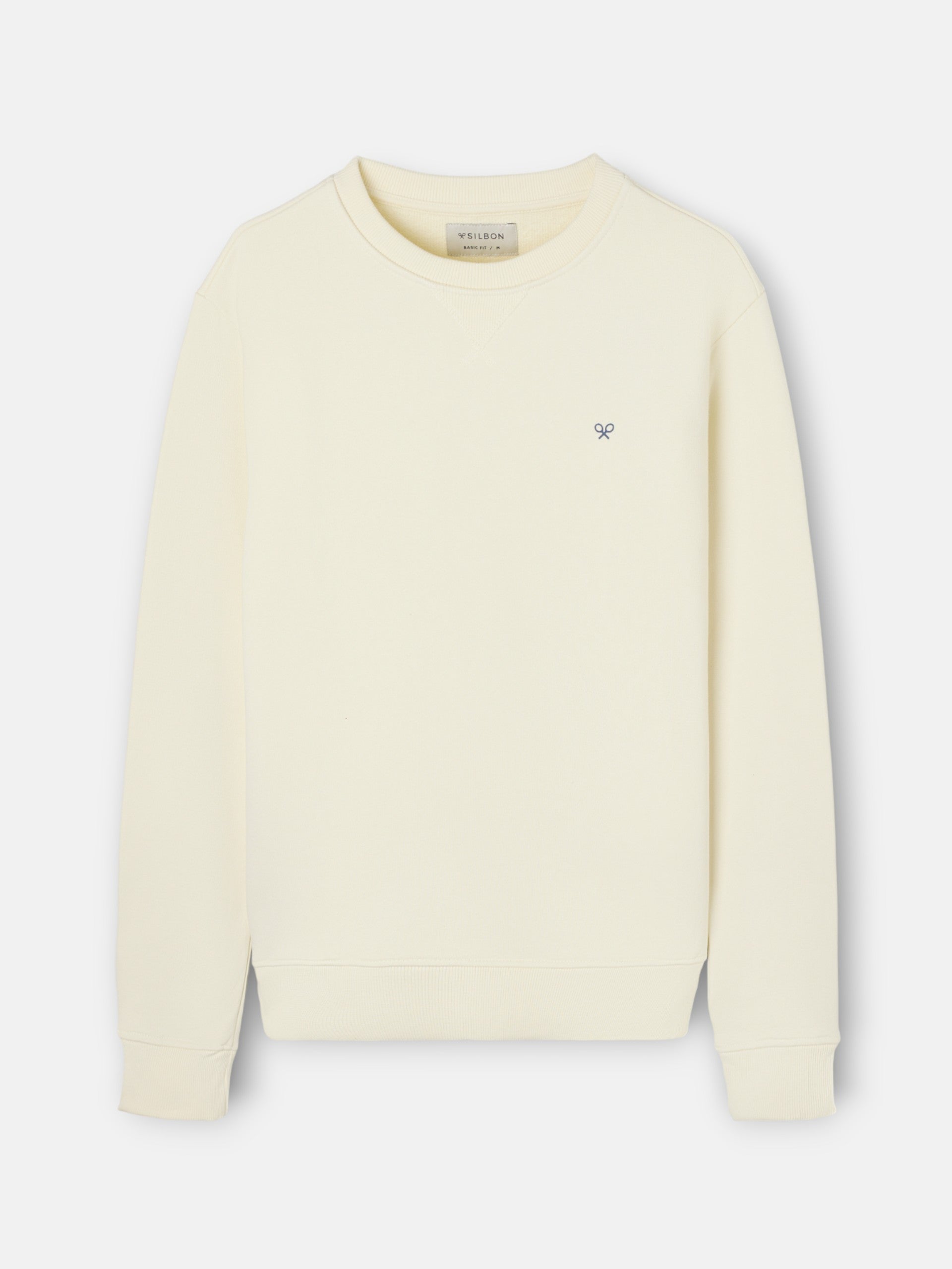 Sweat-shirt à écusson crème SB