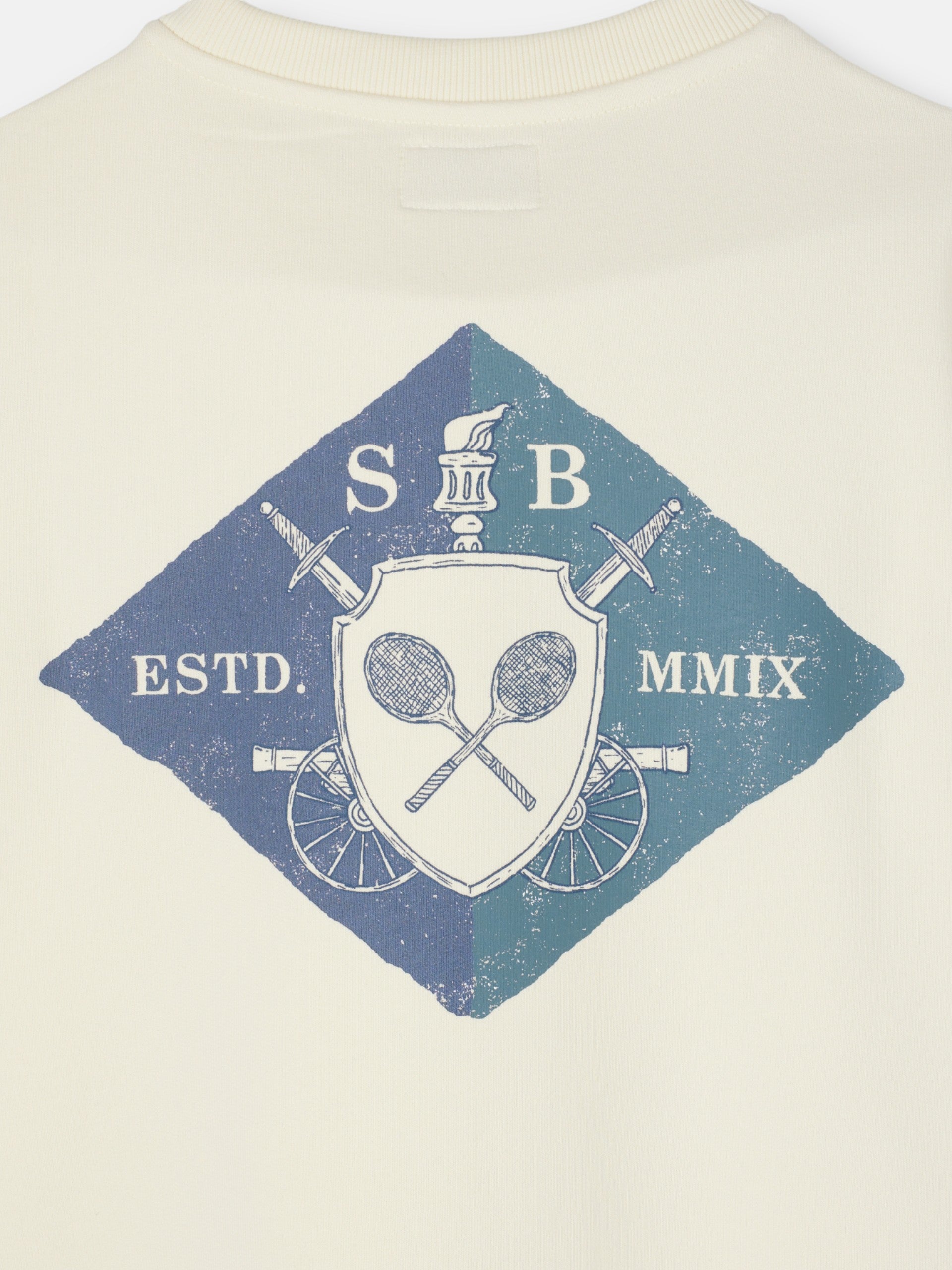 Sweat-shirt à écusson crème SB