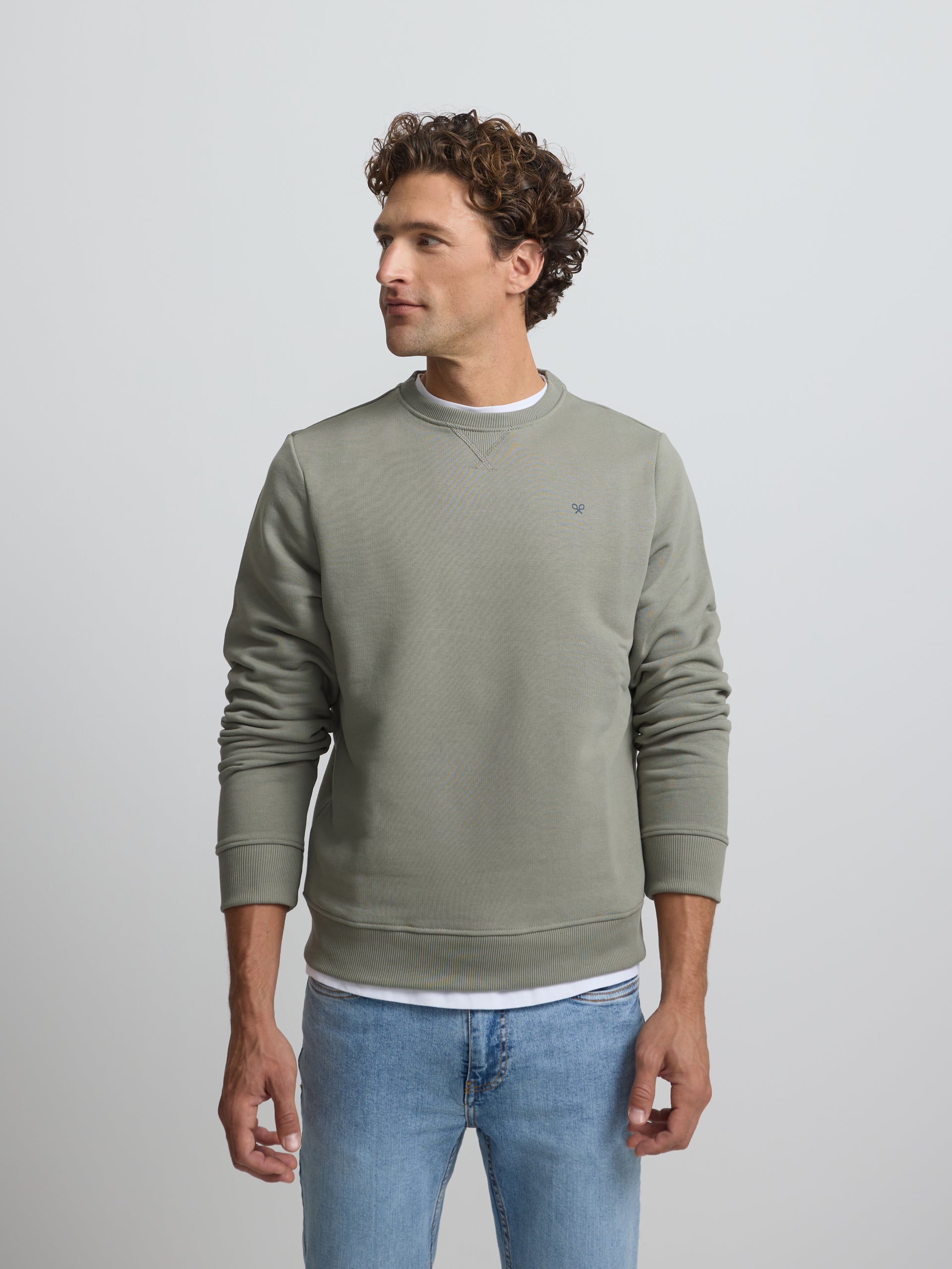 SB khaki shield sweatshirt