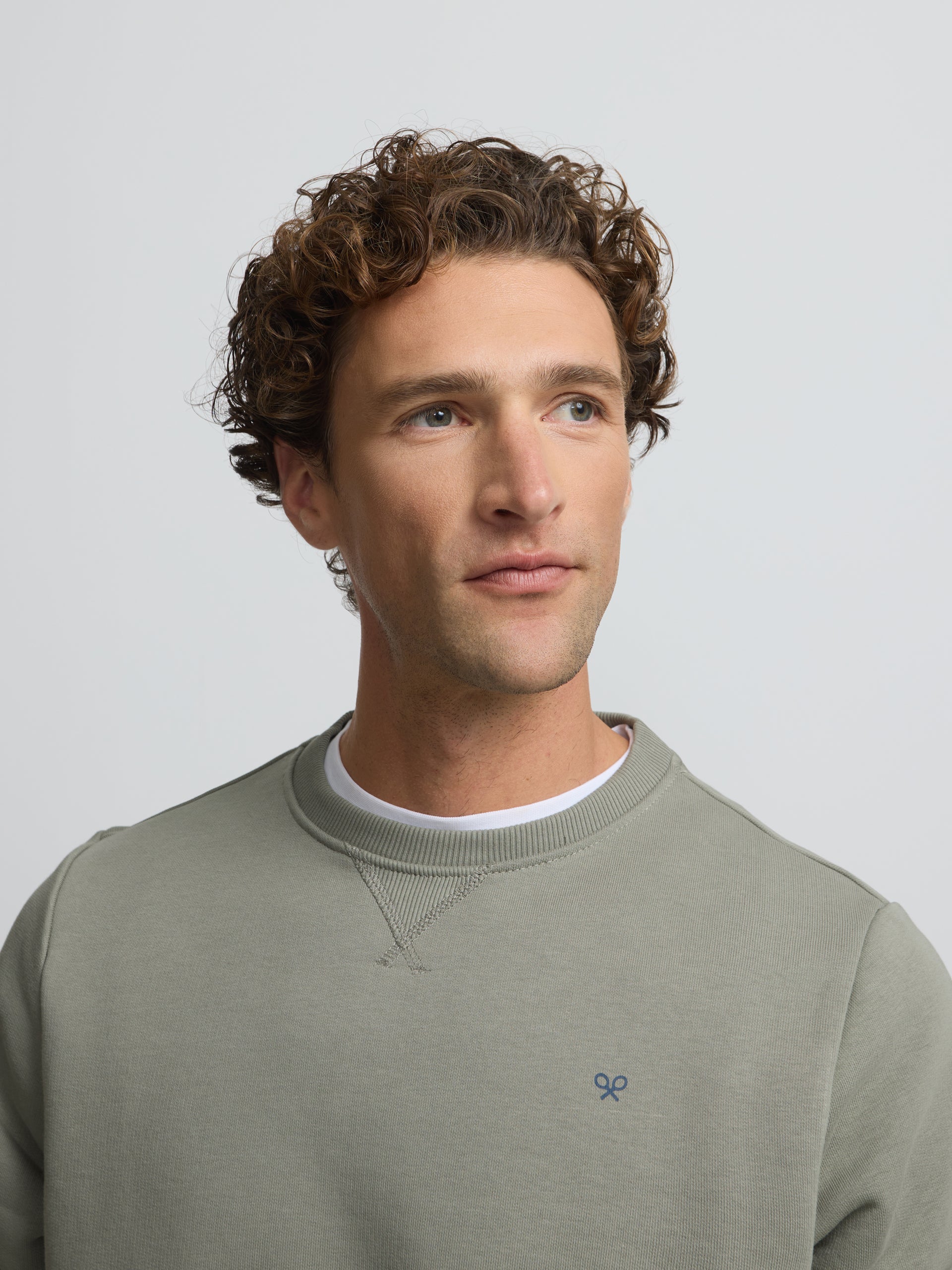 SB khaki shield sweatshirt