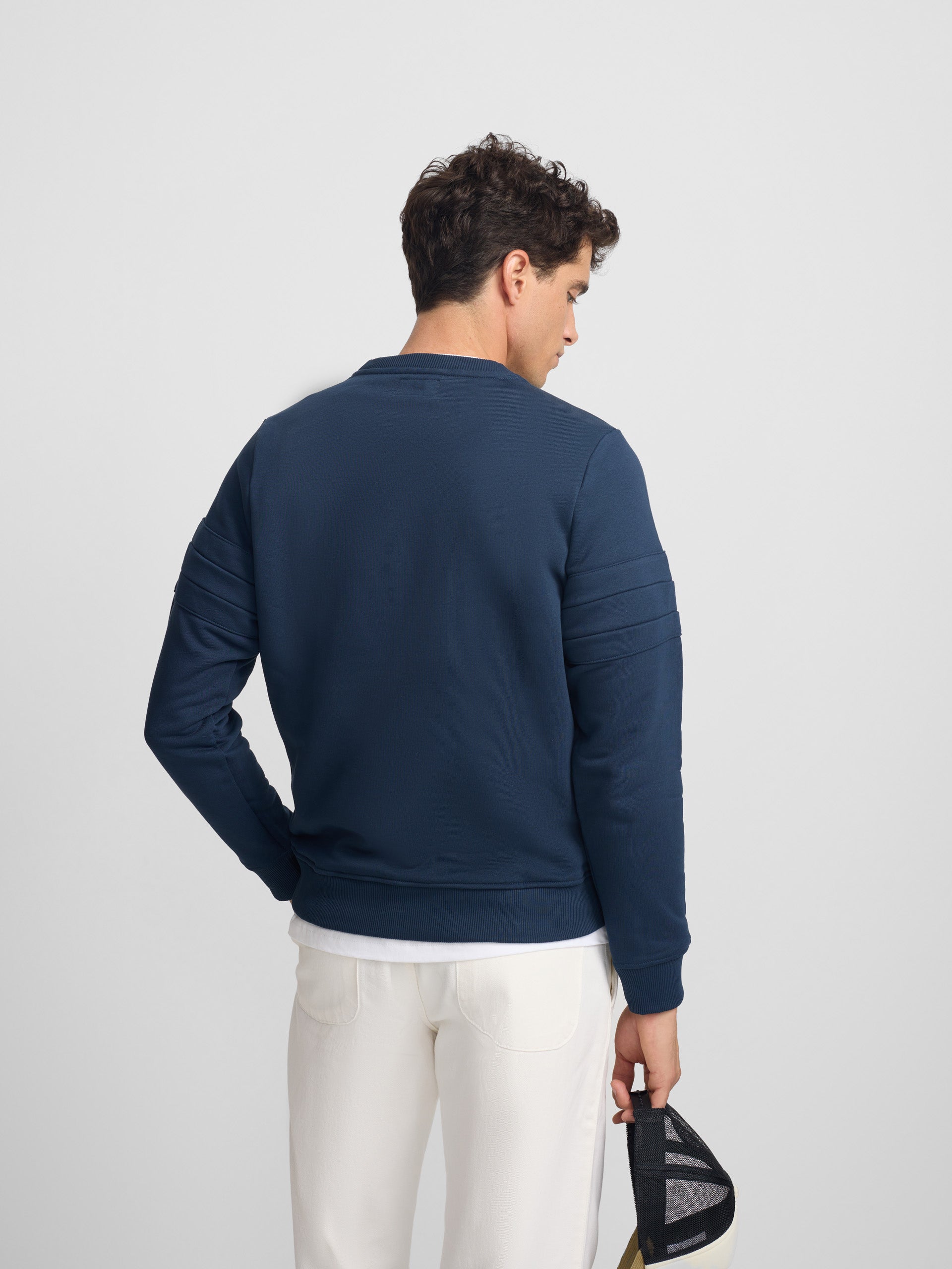 Sudadera raqueta relieve tono marino