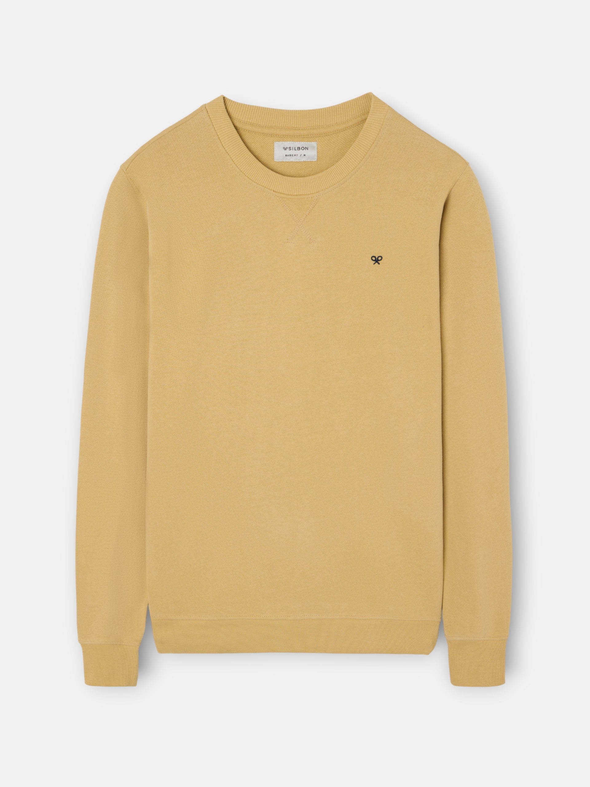 Sweat-shirt Silbon avec mini logo moutarde