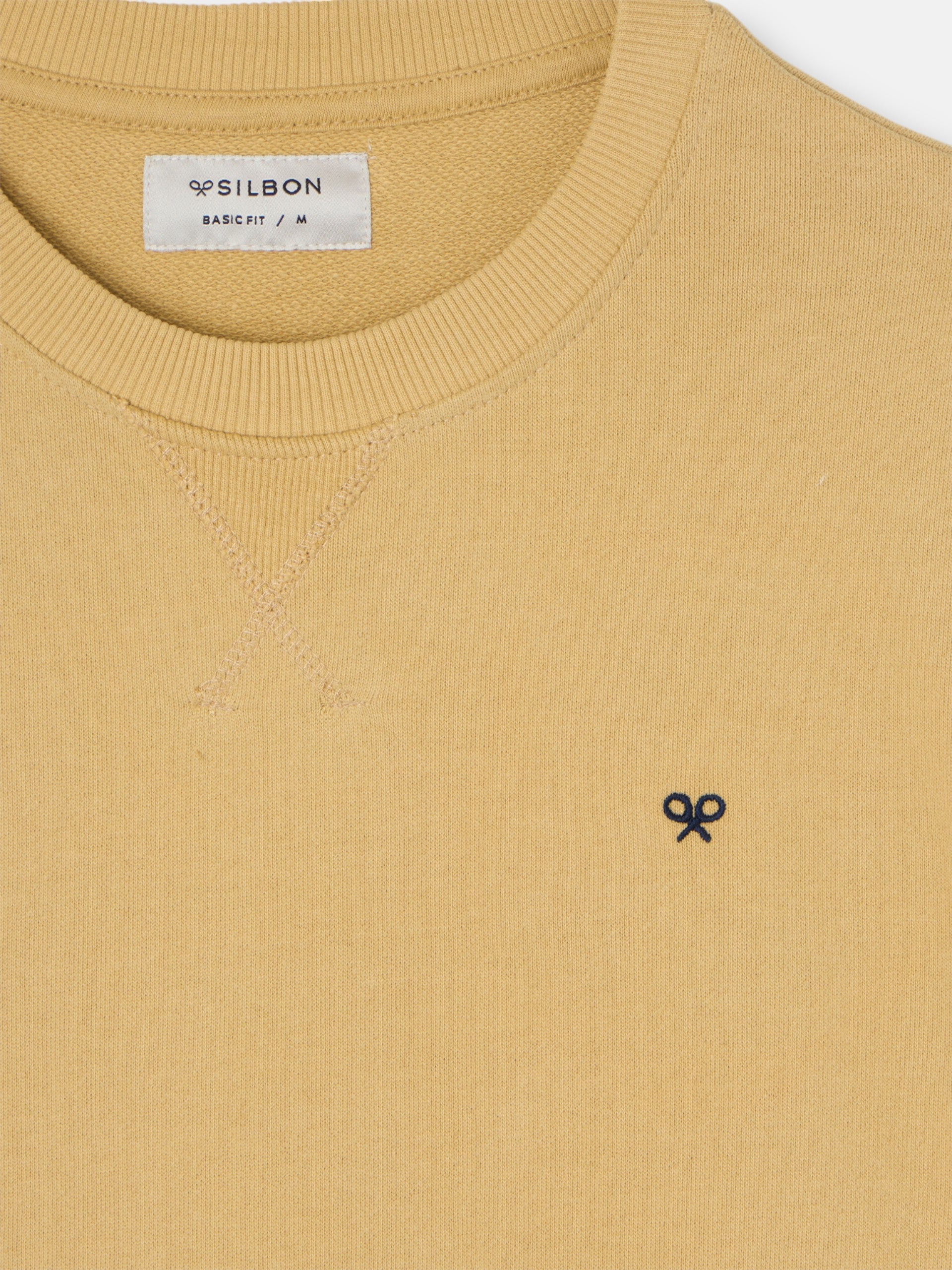 Sweat-shirt Silbon avec mini logo moutarde