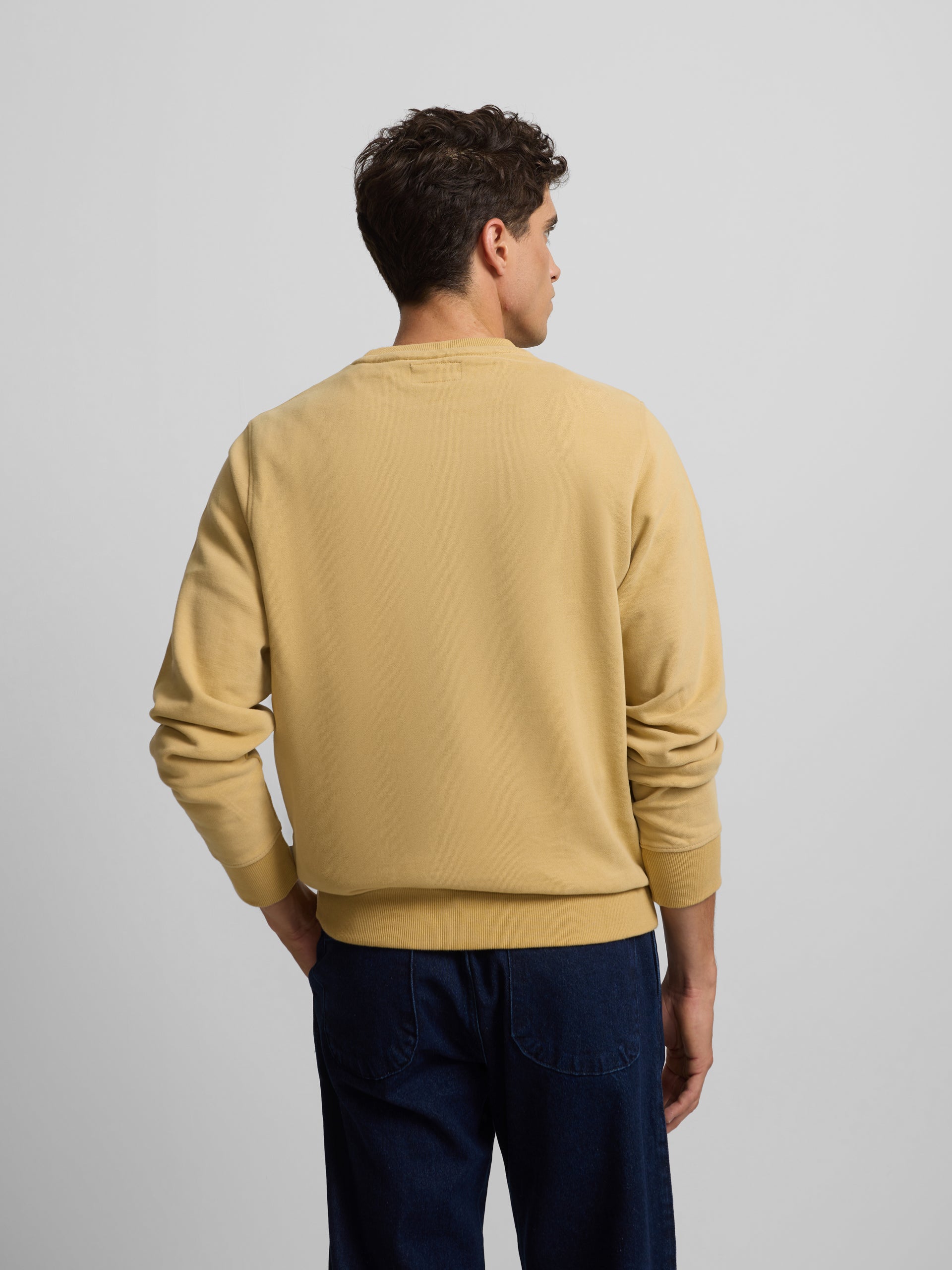 Sweat-shirt Silbon avec mini logo moutarde