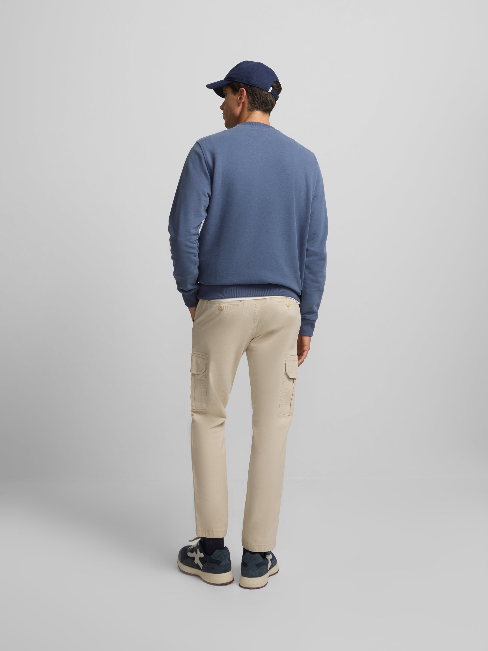 Indigo blue mini logo silbon sweatshirt