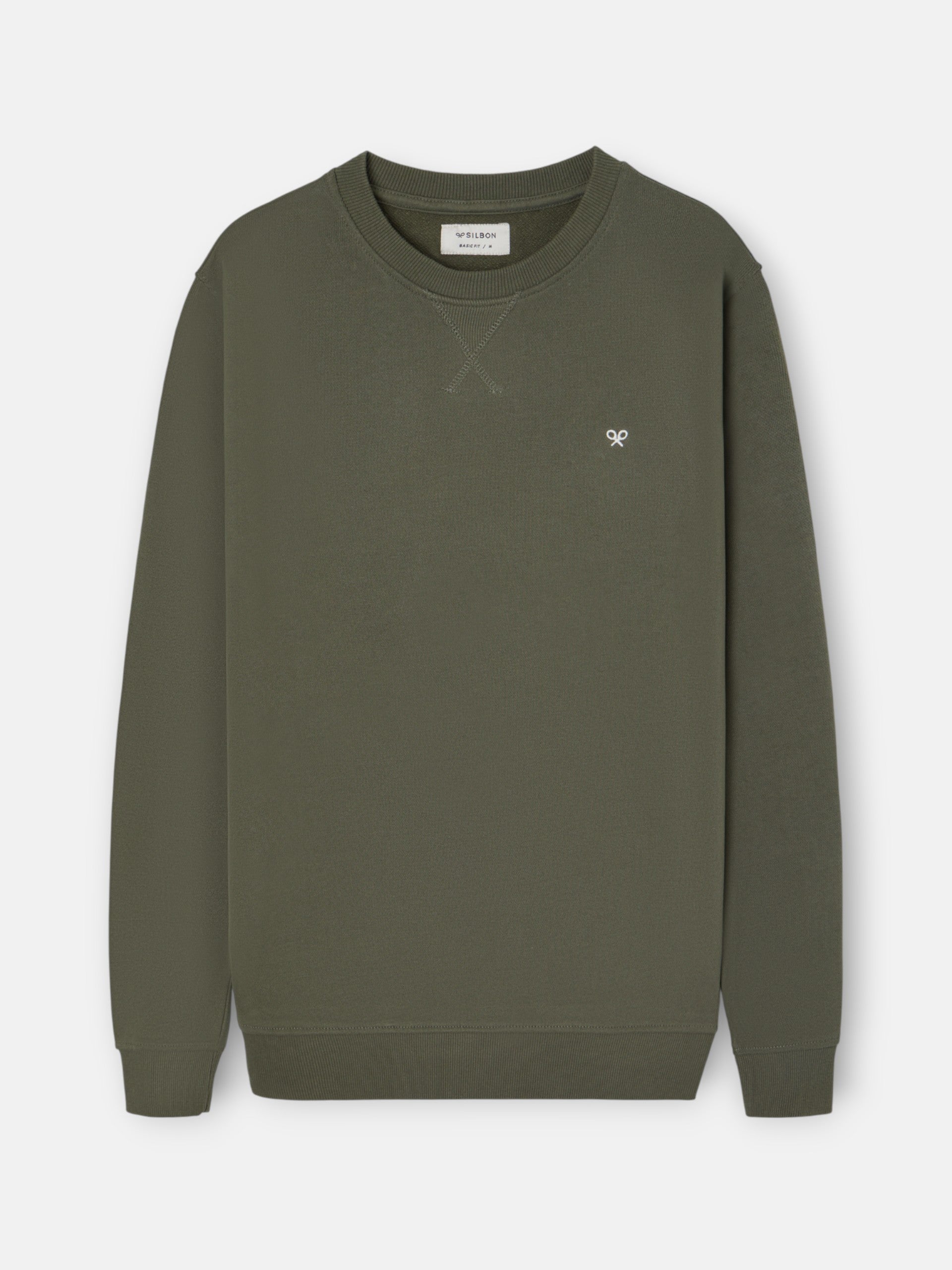 Green mini logo silbon sweatshirt