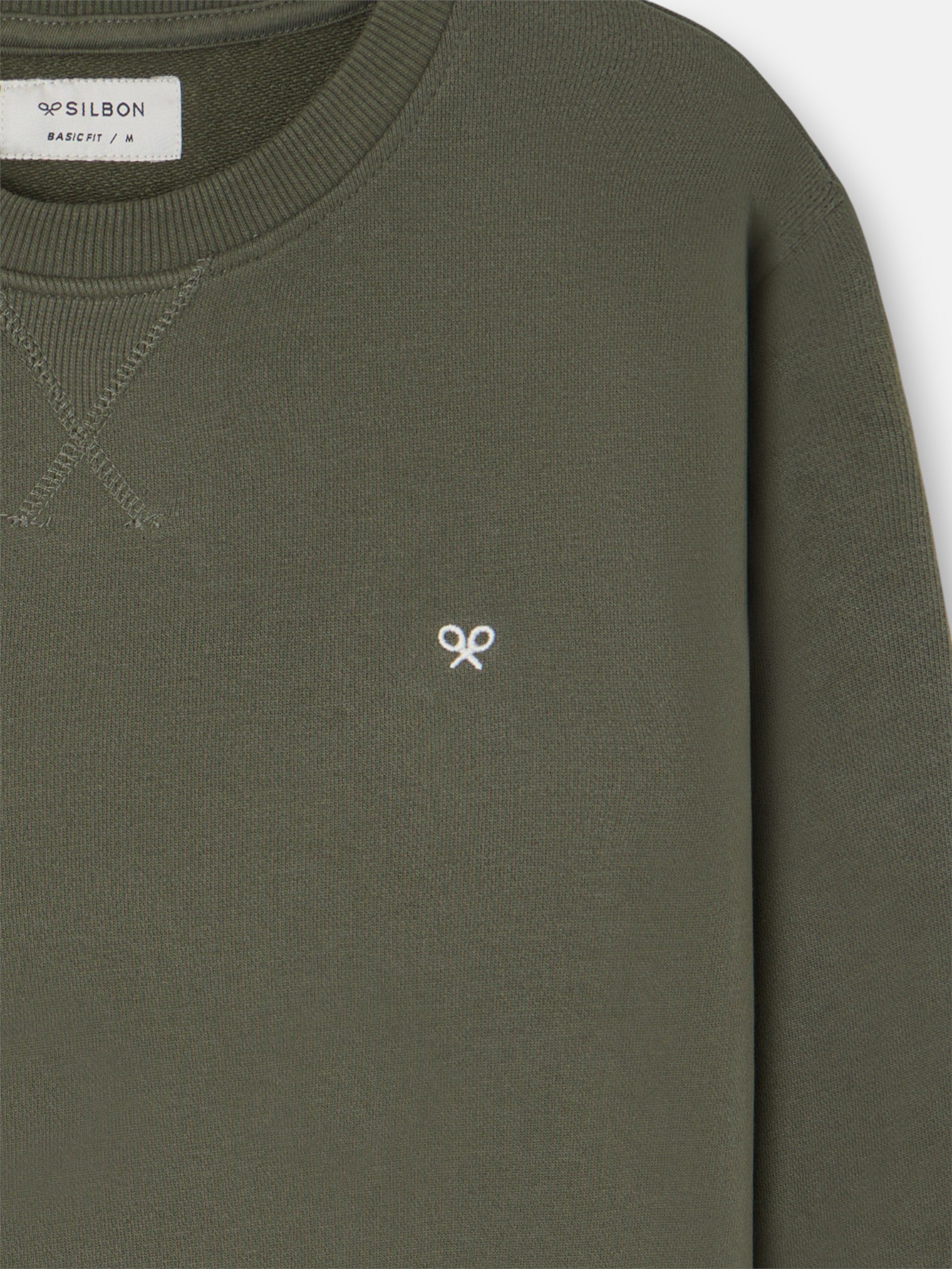 Green mini logo silbon sweatshirt