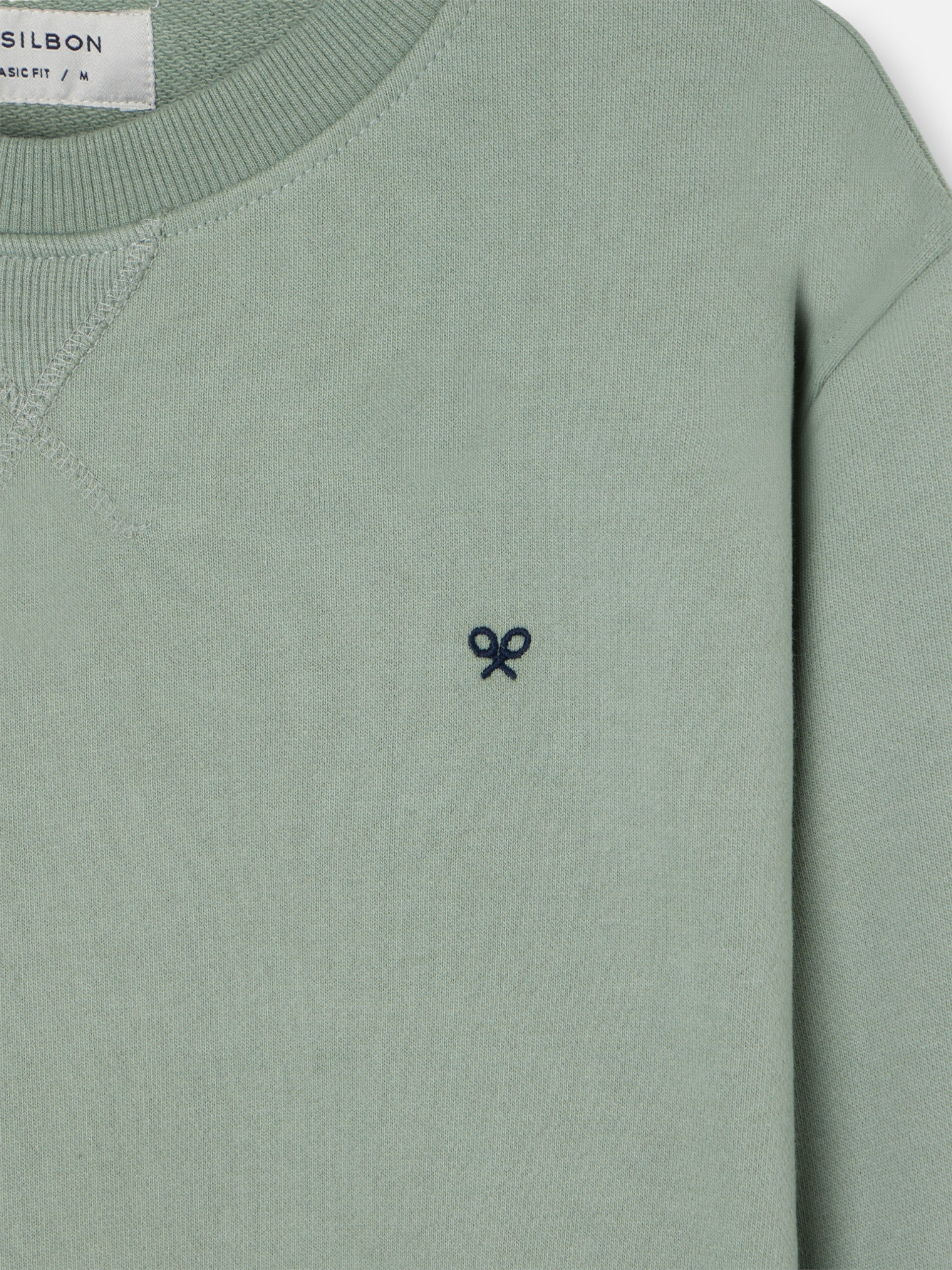 Light green mini logo silbon sweatshirt