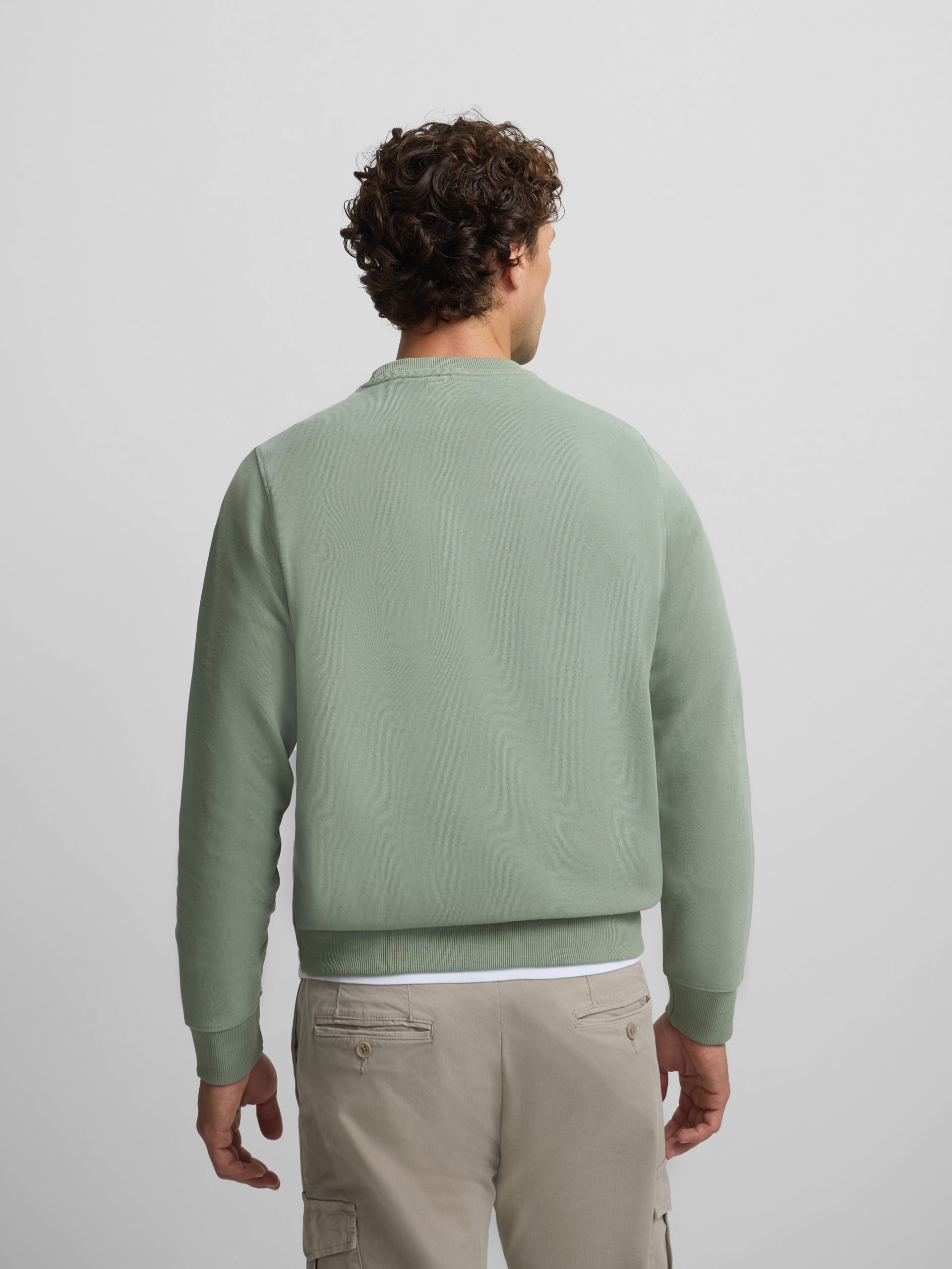 Light green mini logo silbon sweatshirt