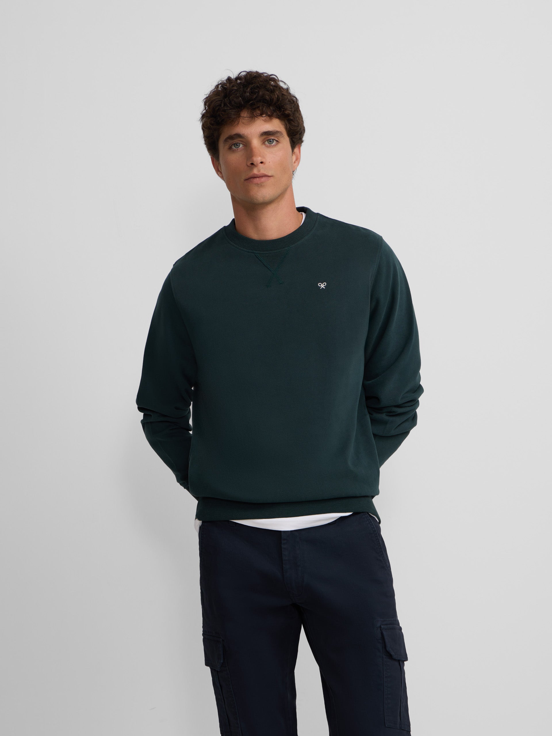 Silbon Mini Logo Dark Green Sweatshirt