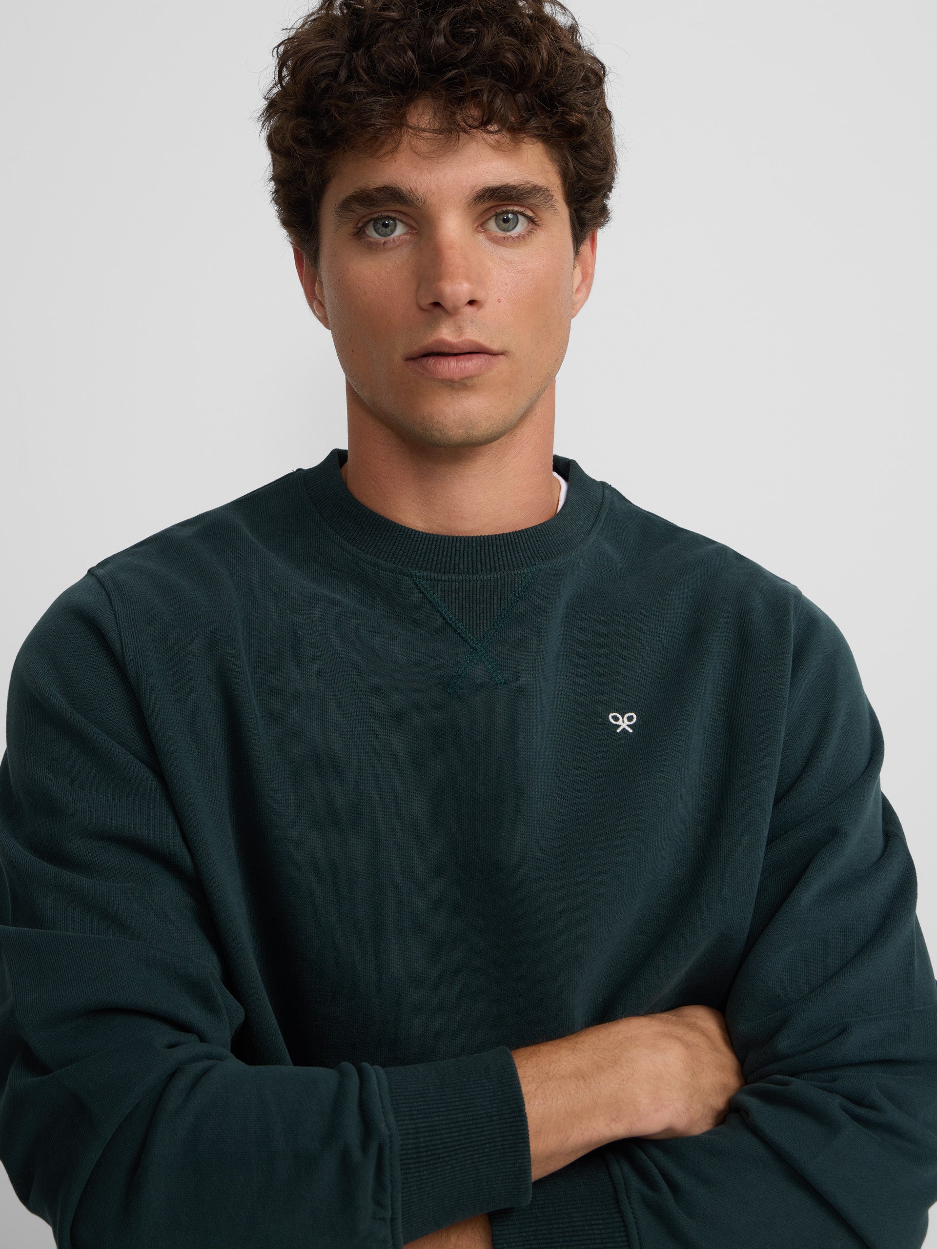 Silbon Mini Logo Dark Green Sweatshirt