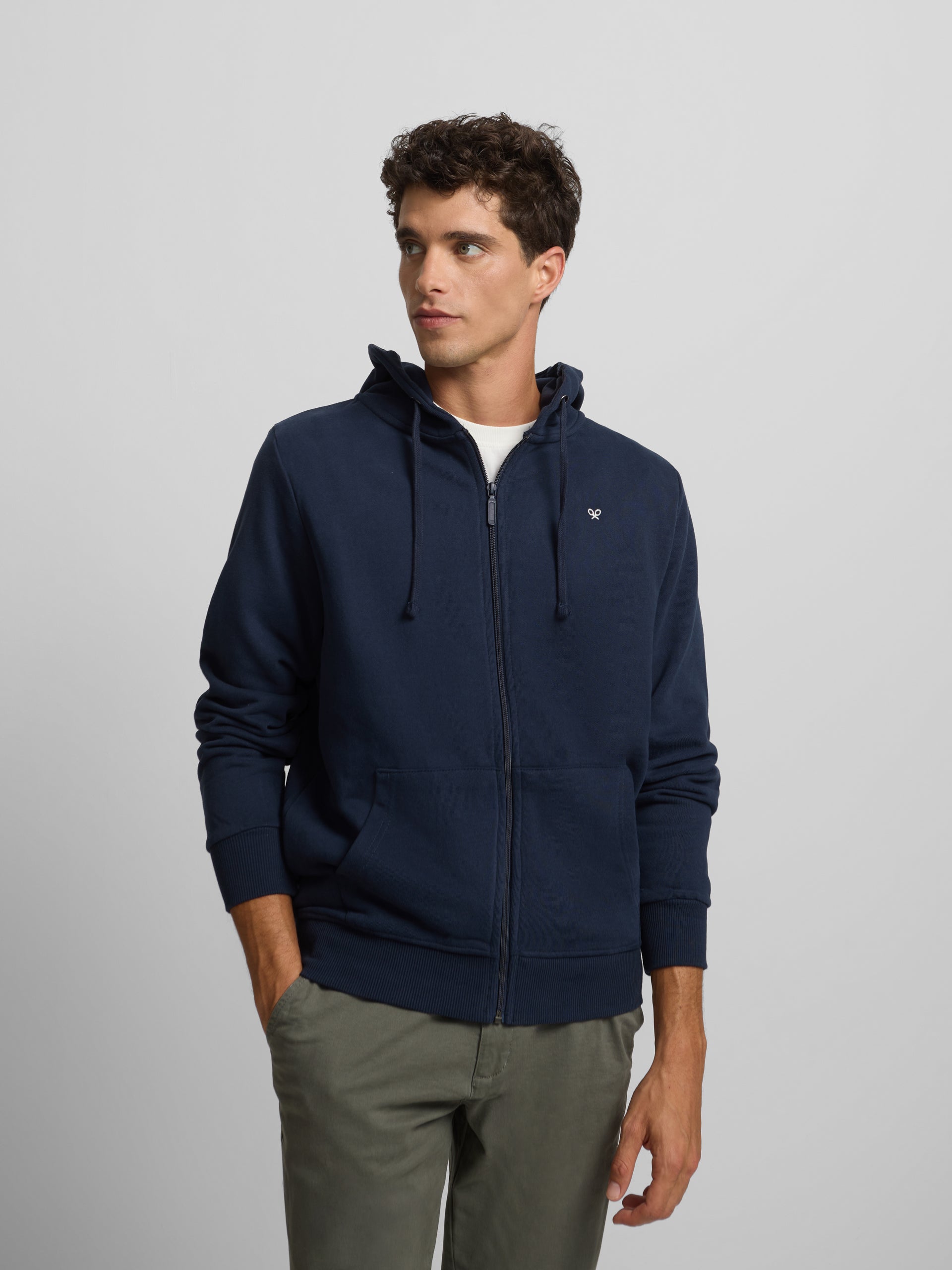 Sudadera clasica hoodie marino