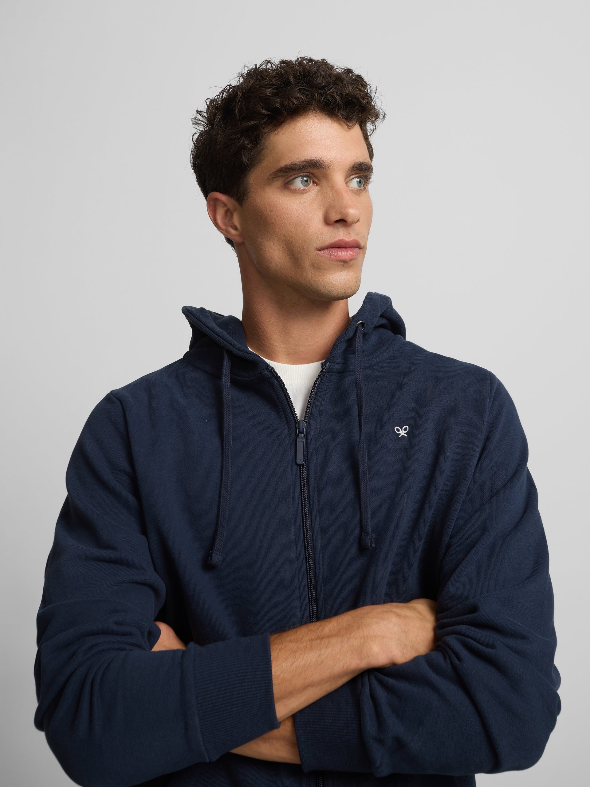 Sudadera clasica hoodie marino