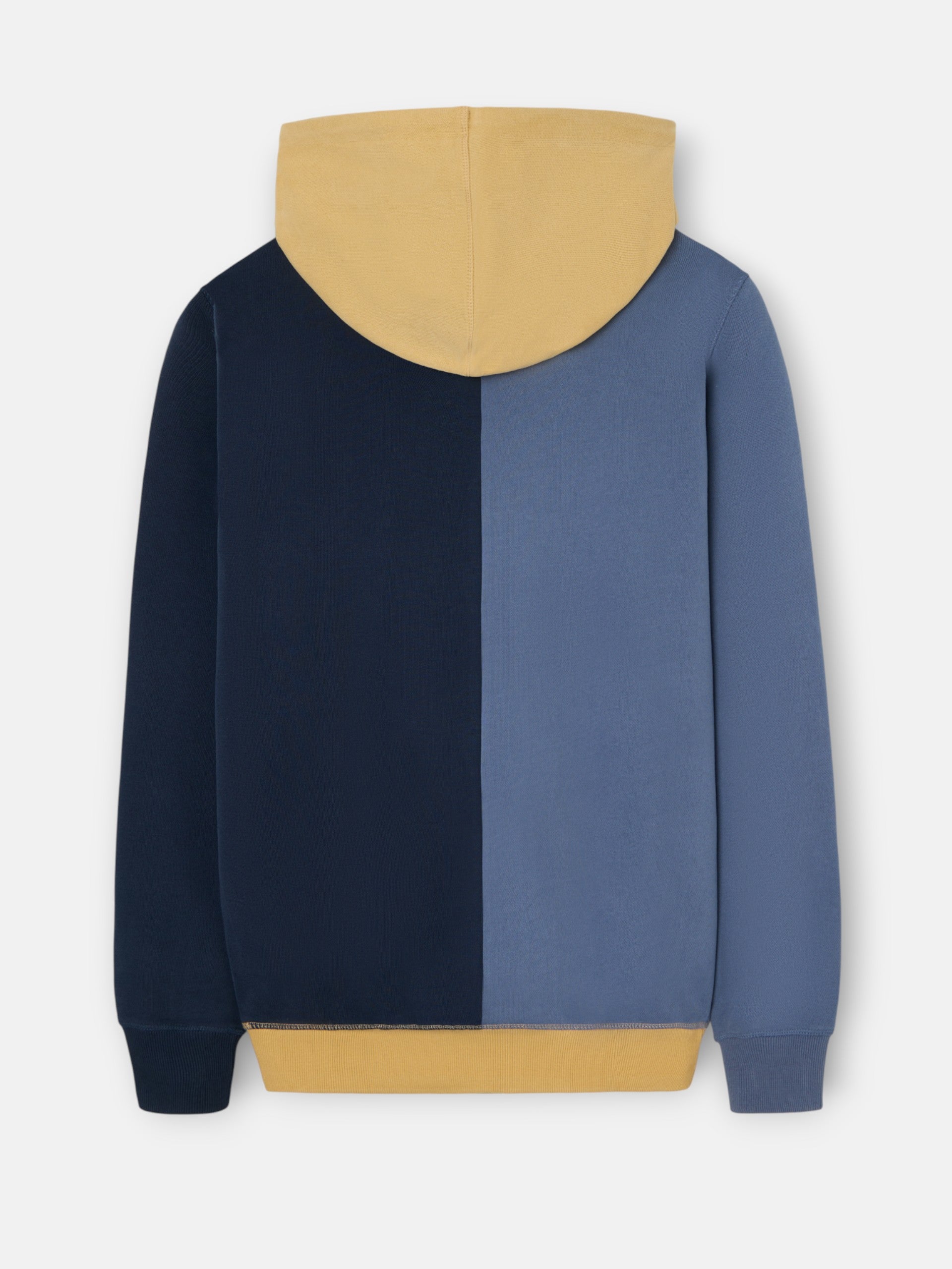 Sudadera hoodie multicolor azul mostaza