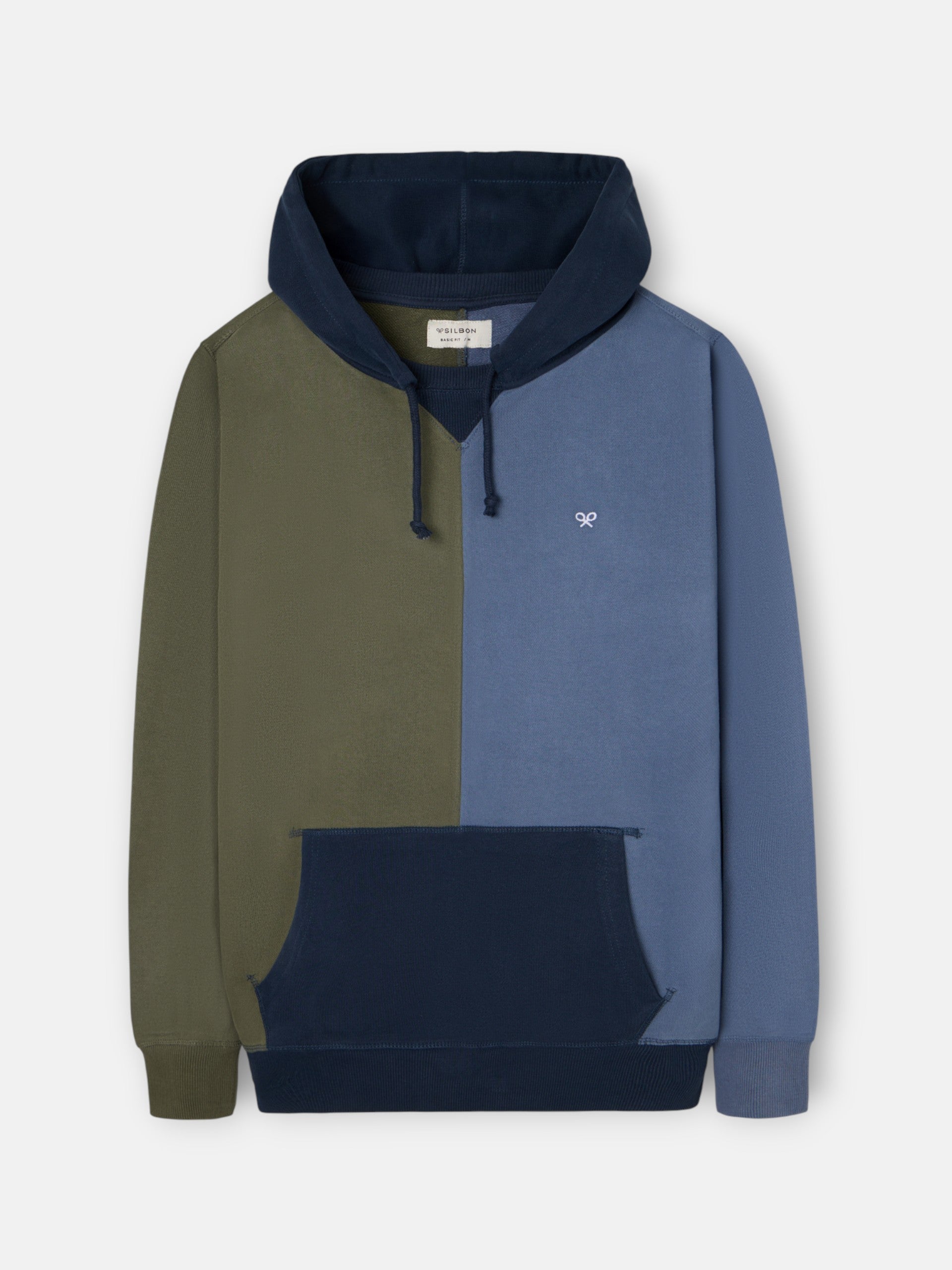 Sudadera hoodie multicolor azul verde