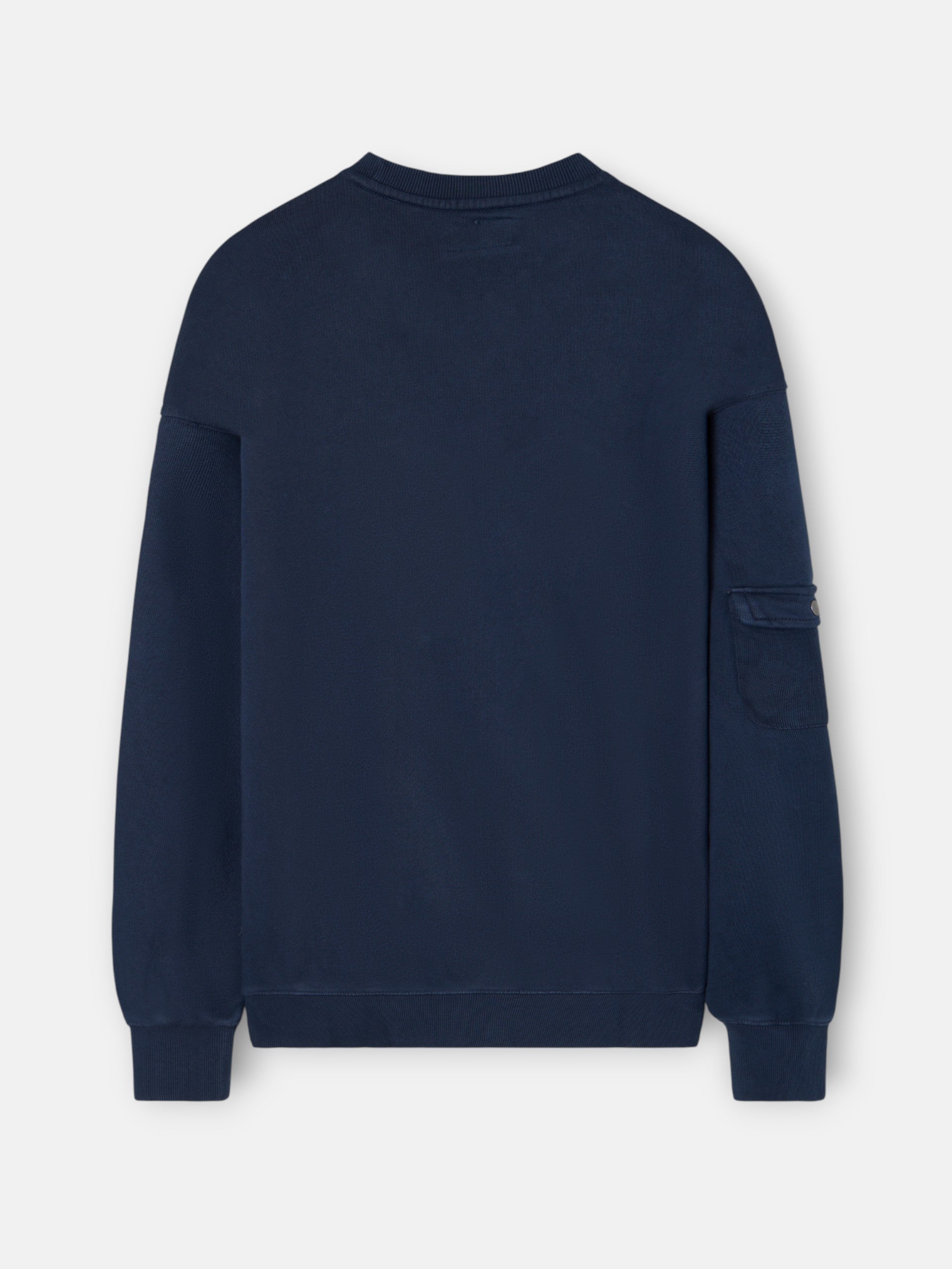 Sweatshirt relaxed fit logo garment dye azul-marinho