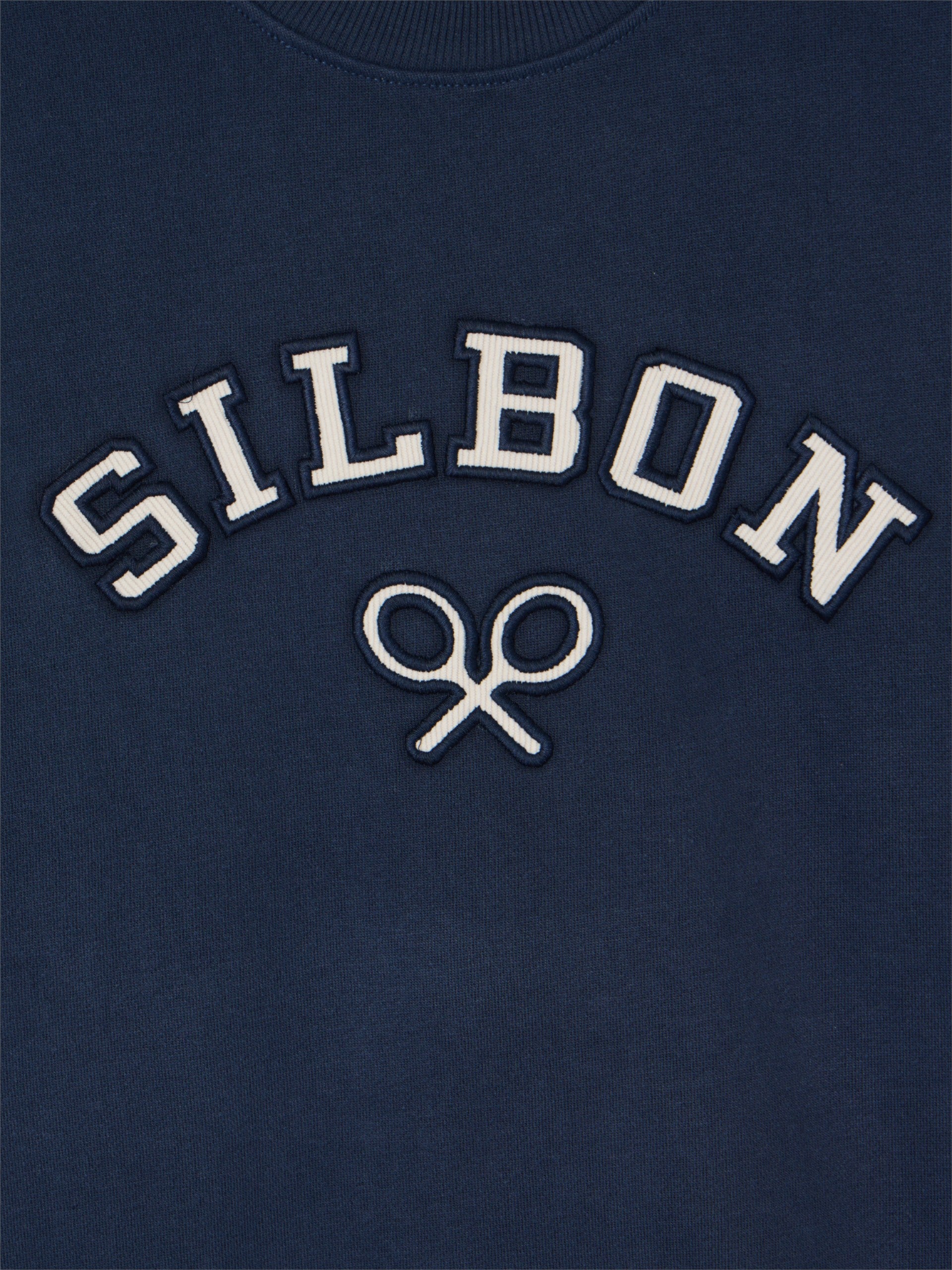medium corduroy sweatshirt in navy blue.
