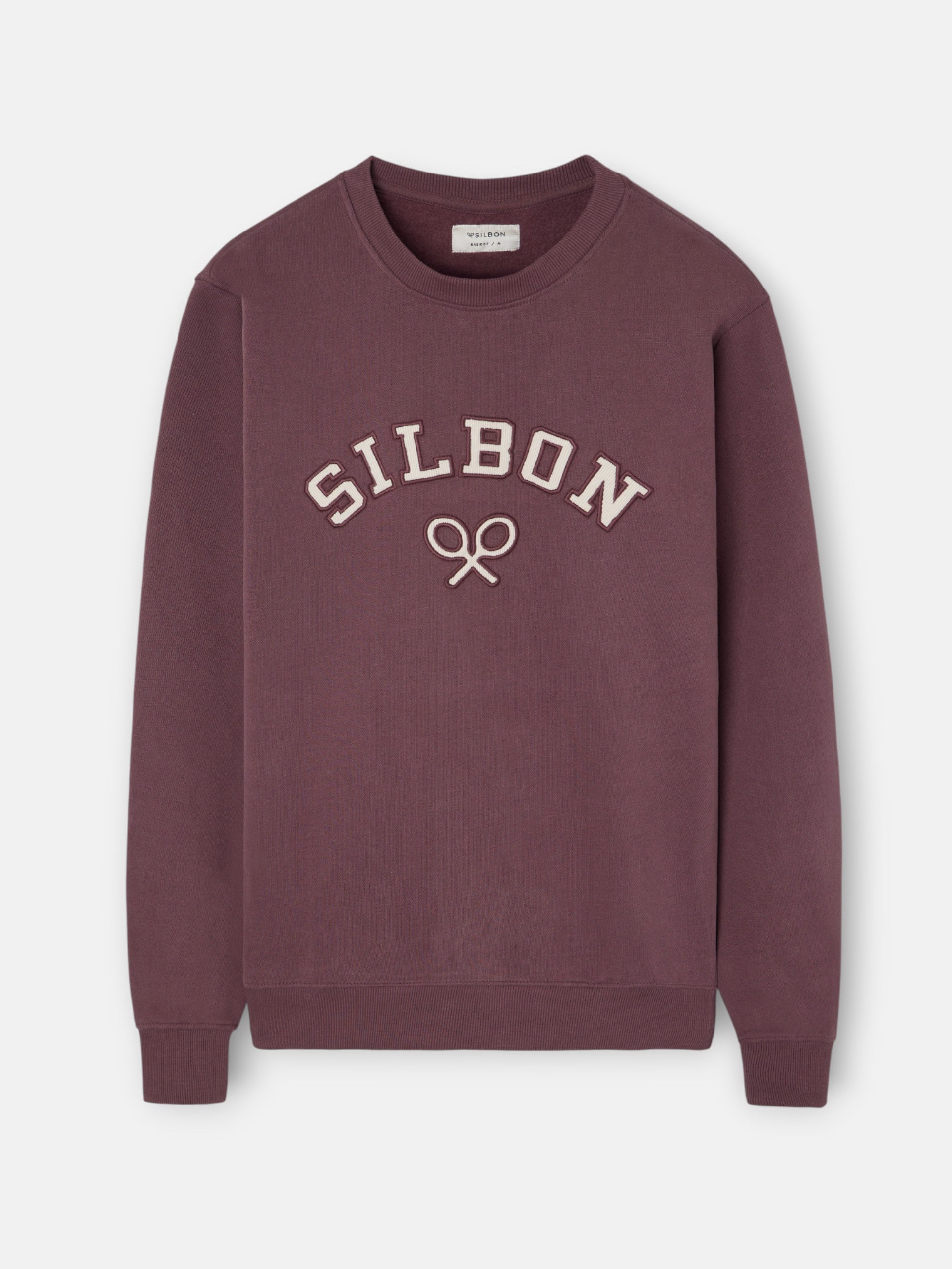 Burgundy corduroy mid-length racket sweatshirt