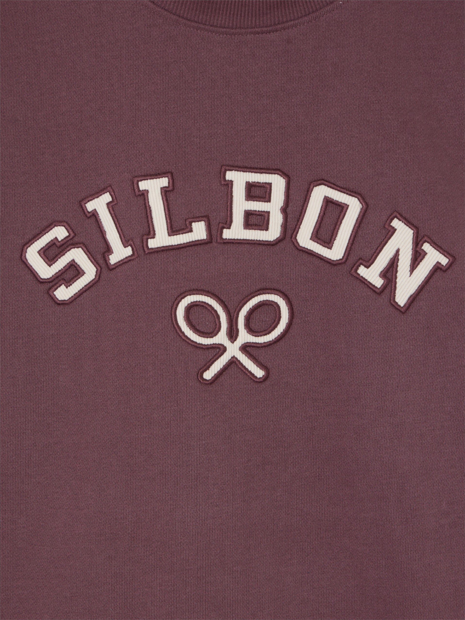 Burgundy corduroy mid-length racket sweatshirt