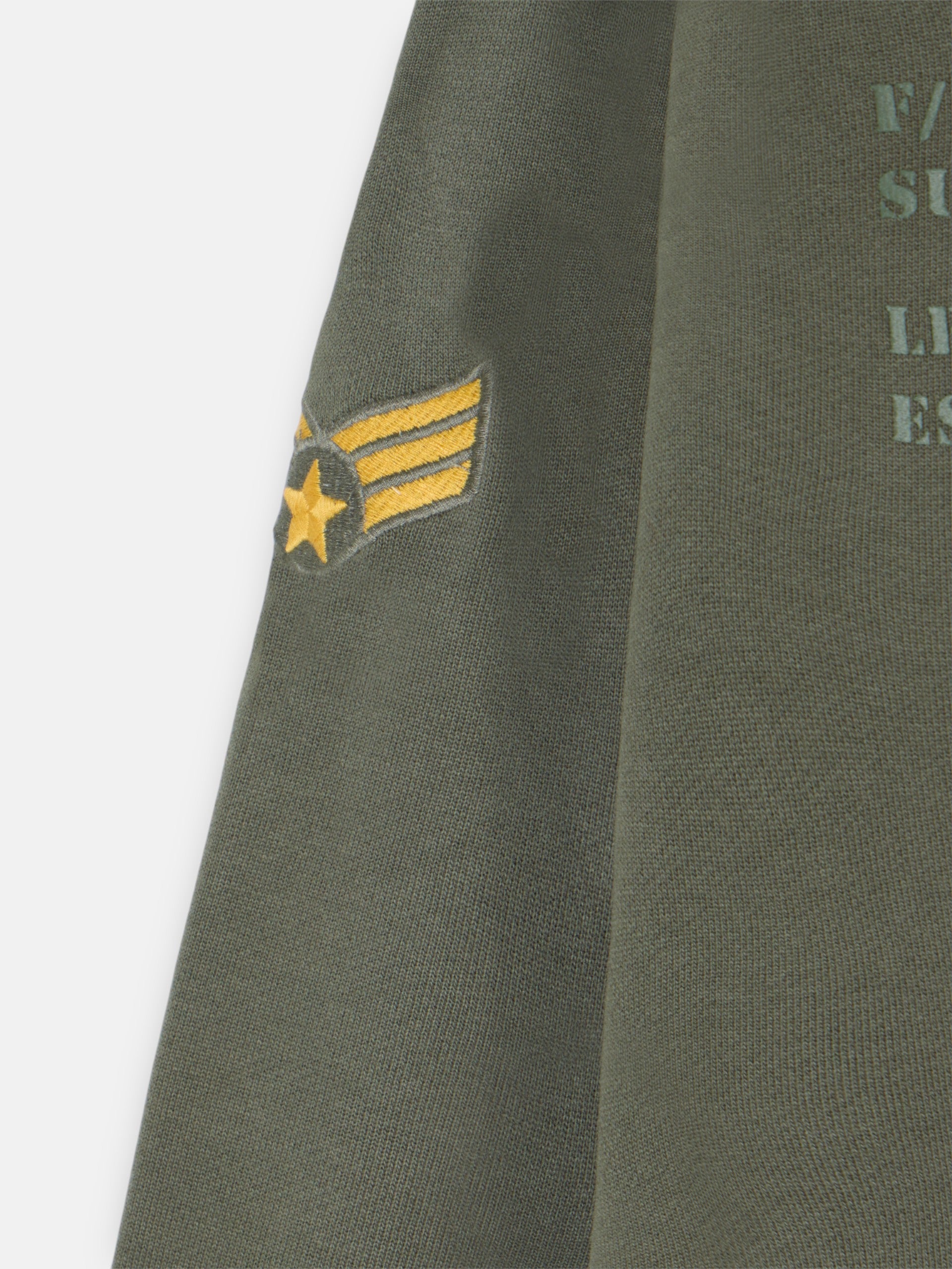 Sudadera parches military verde