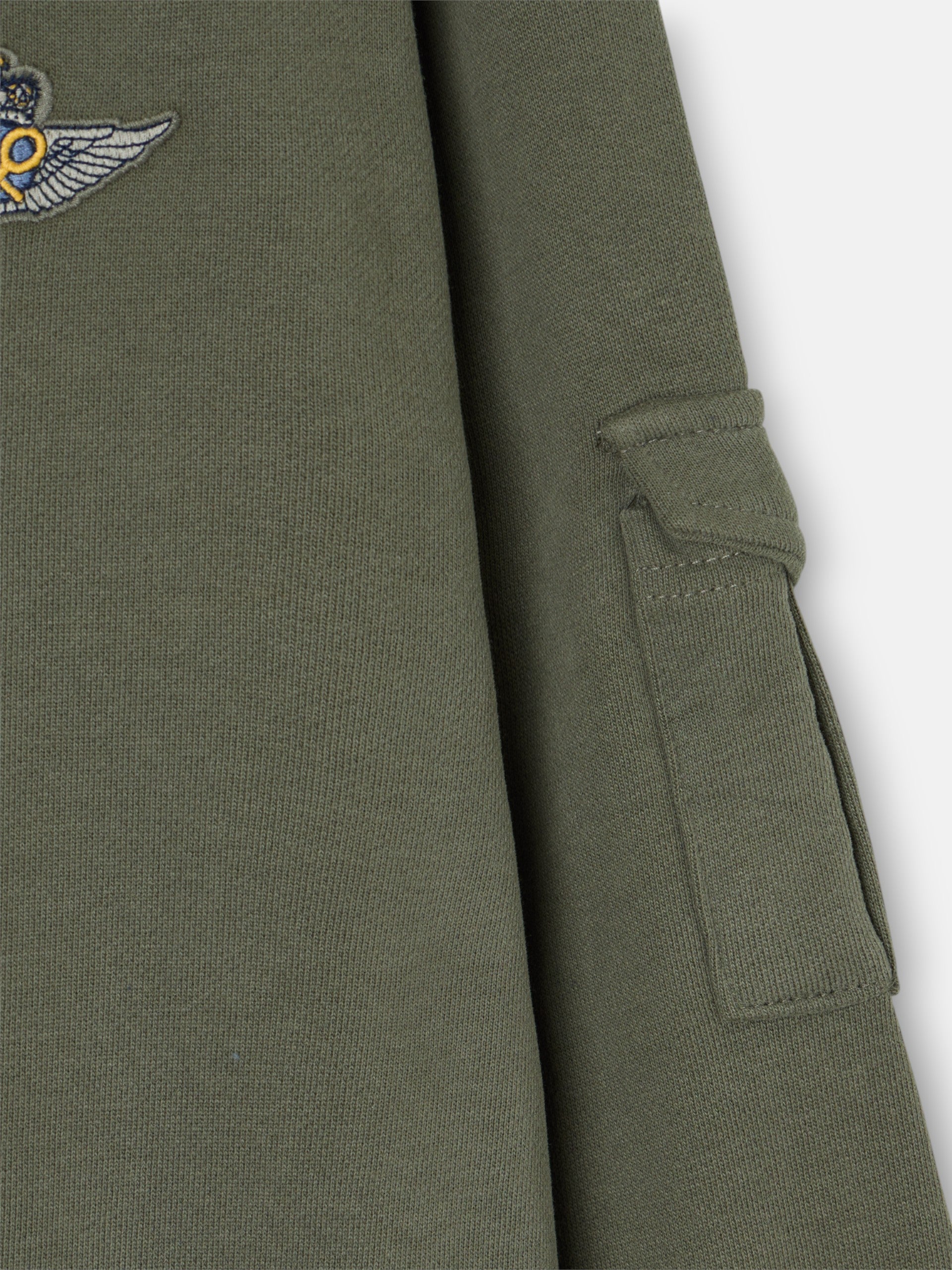 Sudadera parches military verde