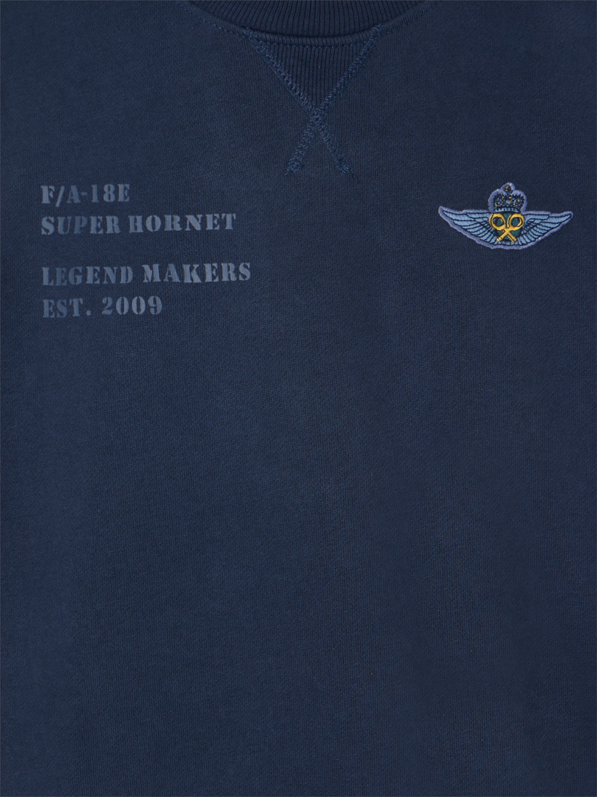 Sudadera parches military marino