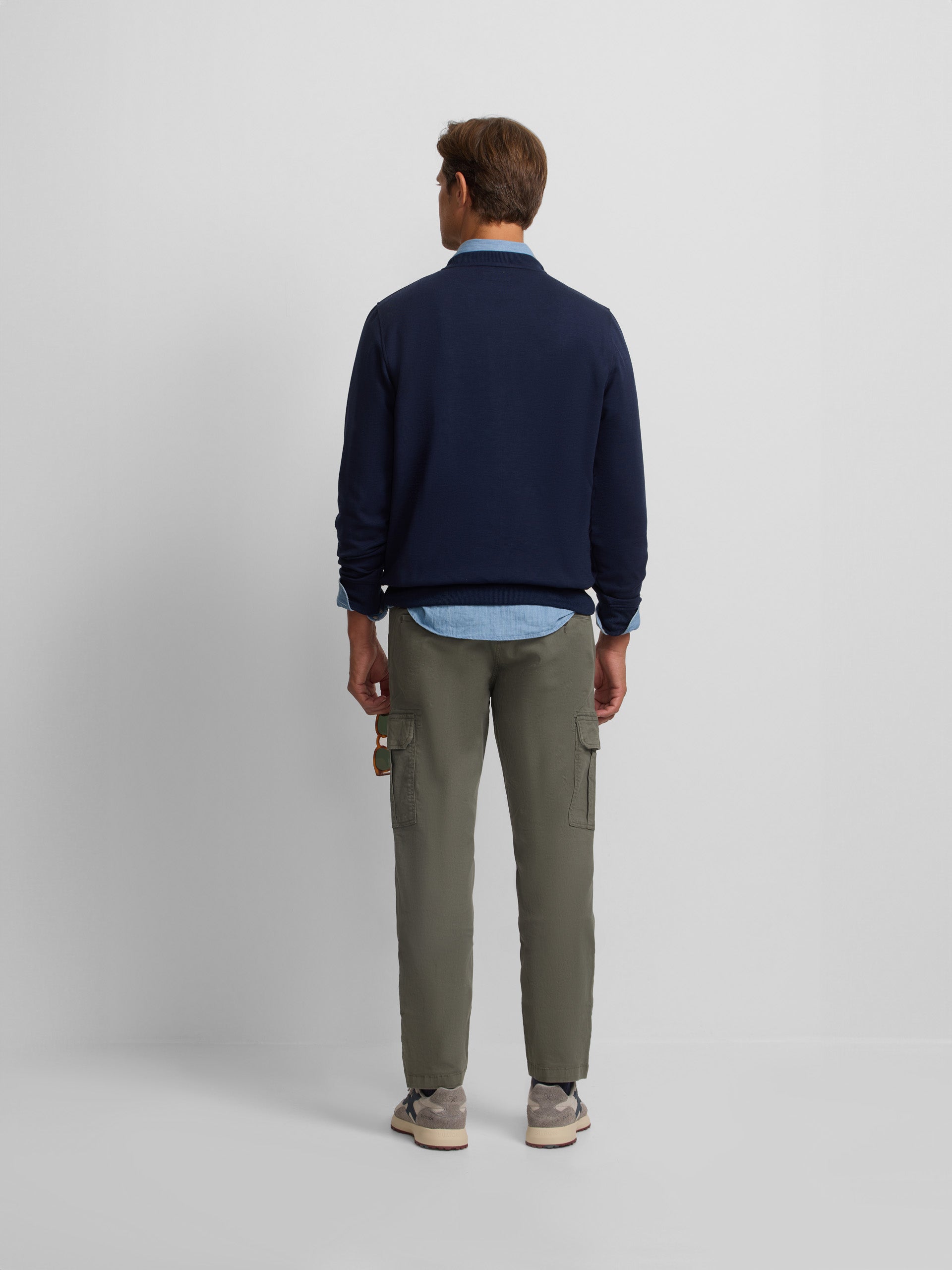 Sweatshirt clássica neoprene azul-marinho