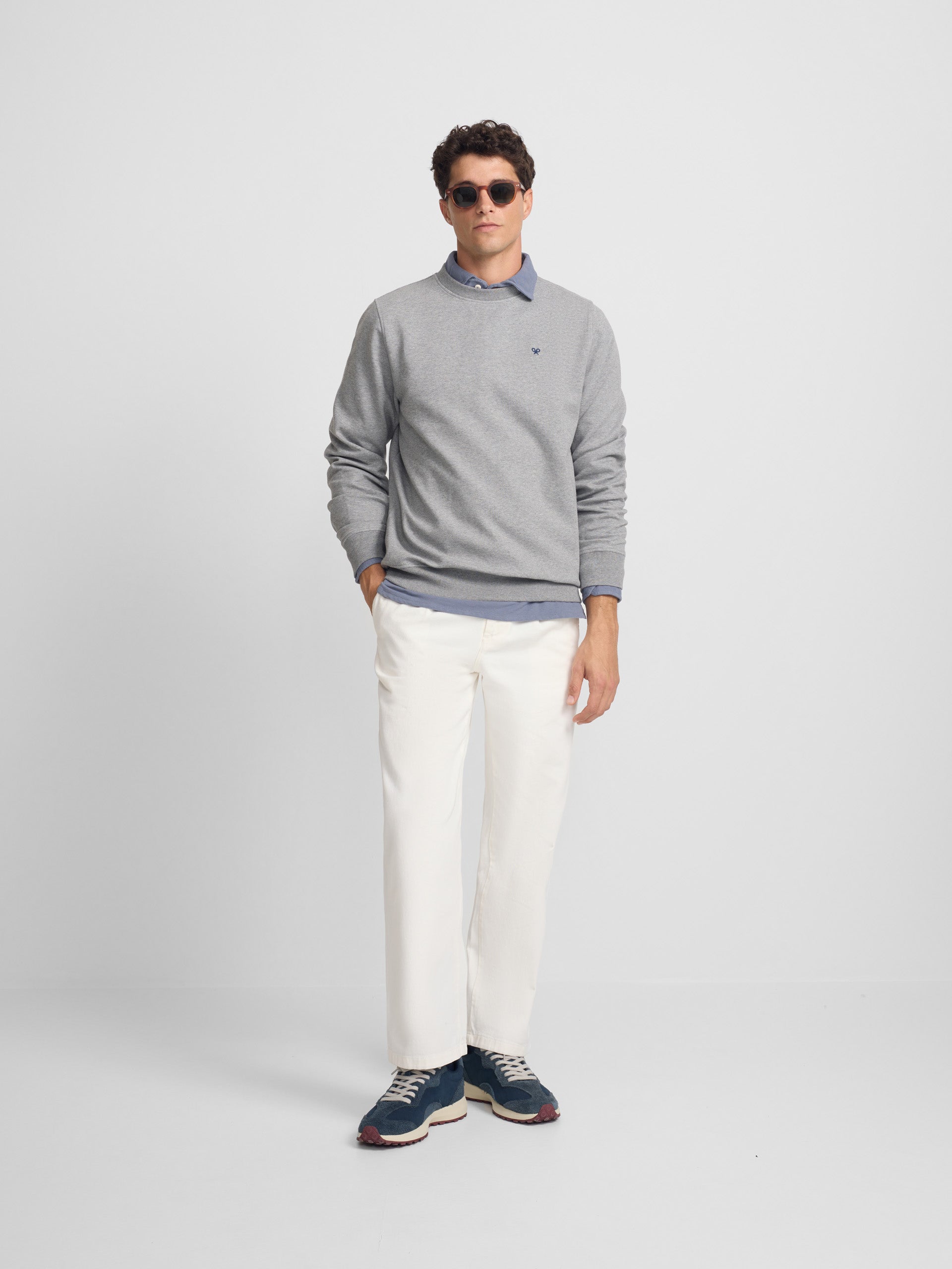 Sweatshirt clássica neoprene cinzenta