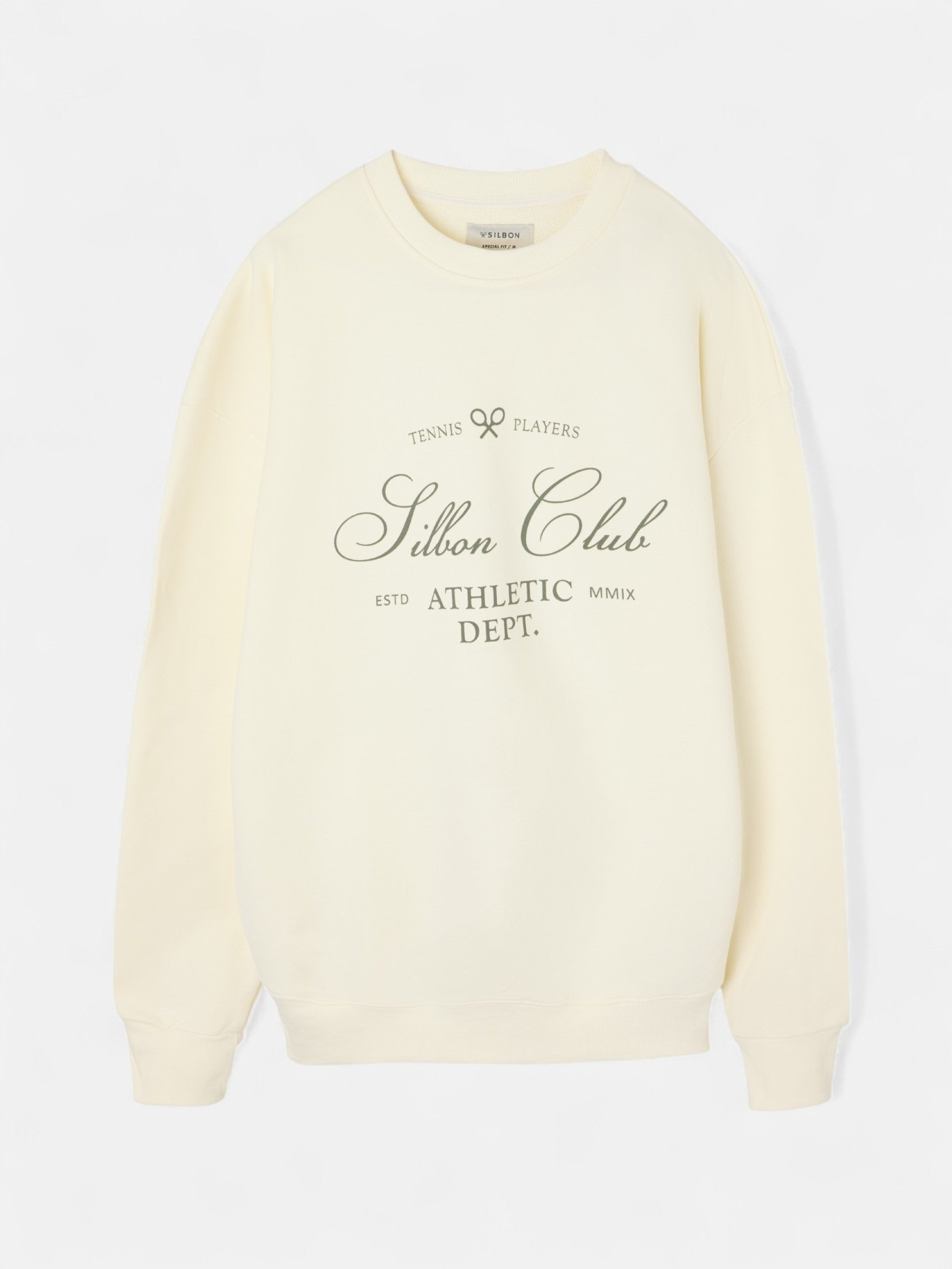 Sweat-shirt crème Silbon Club coupe spéciale