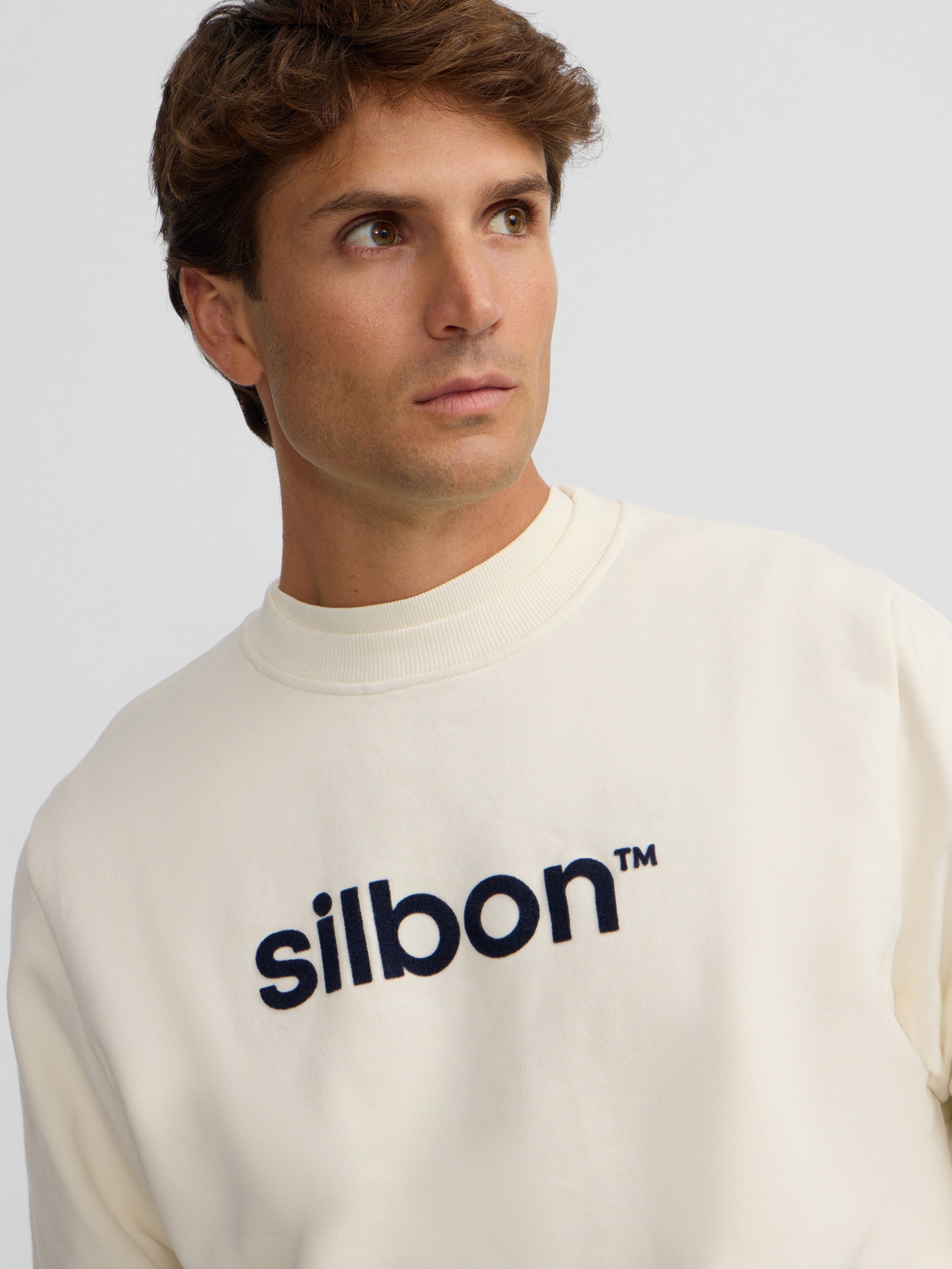 Sweatshirt Silbon flock creme