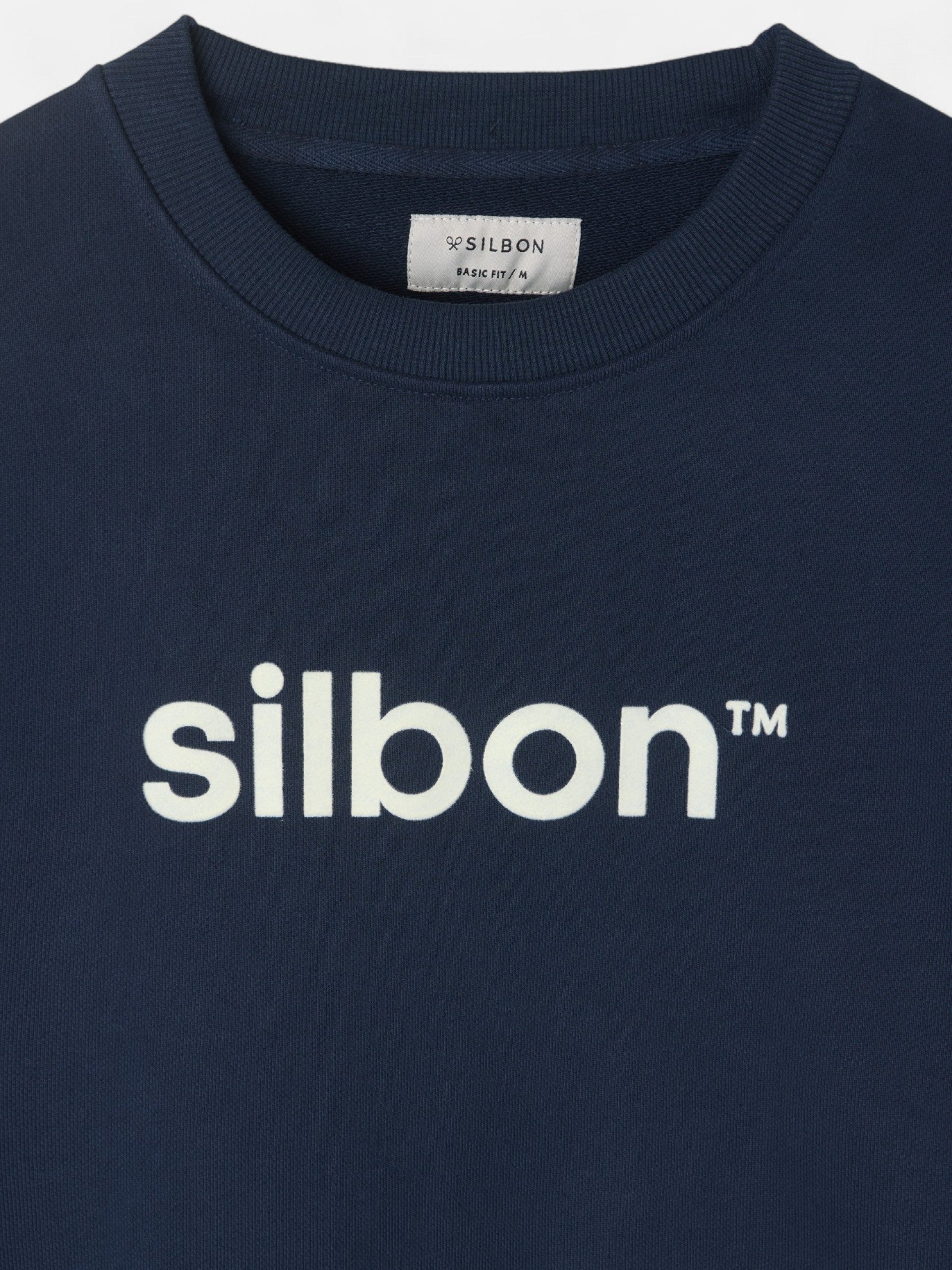 Silbon flock navy blue sweatshirt