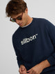 Silbon flock navy blue sweatshirt