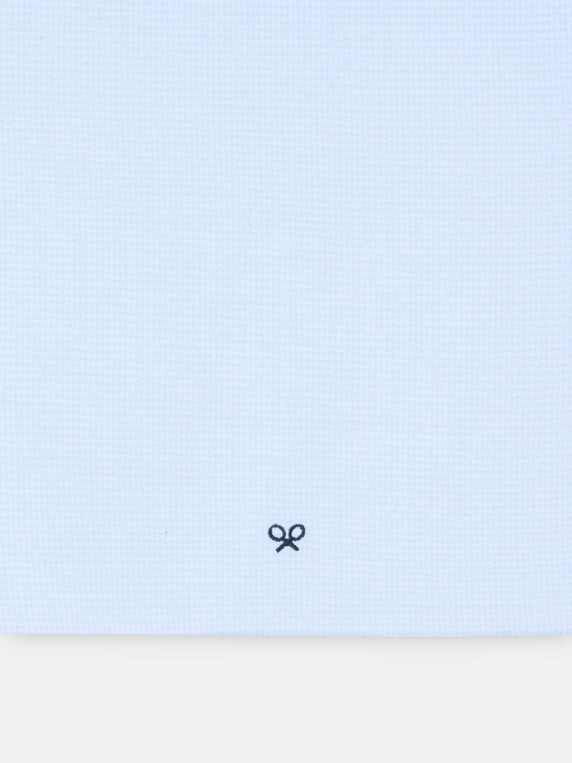 Light blue houndstooth shirt-style pajamas