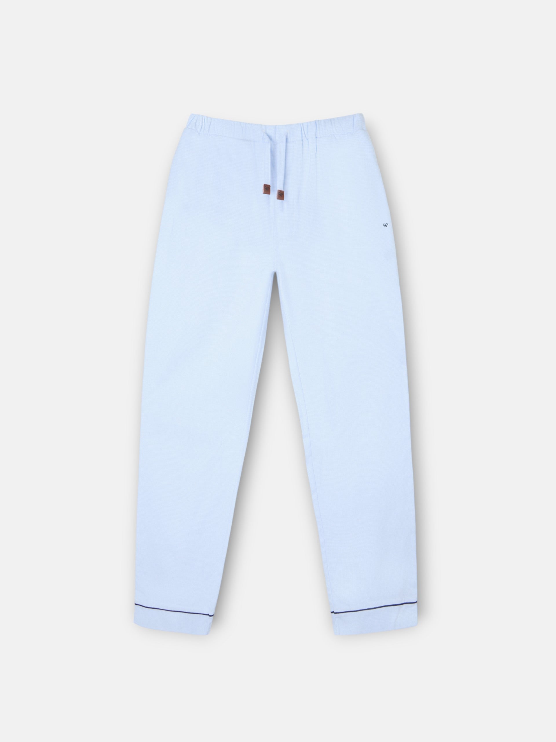 Pijama infantil camisola padrão pata de galo azul celeste