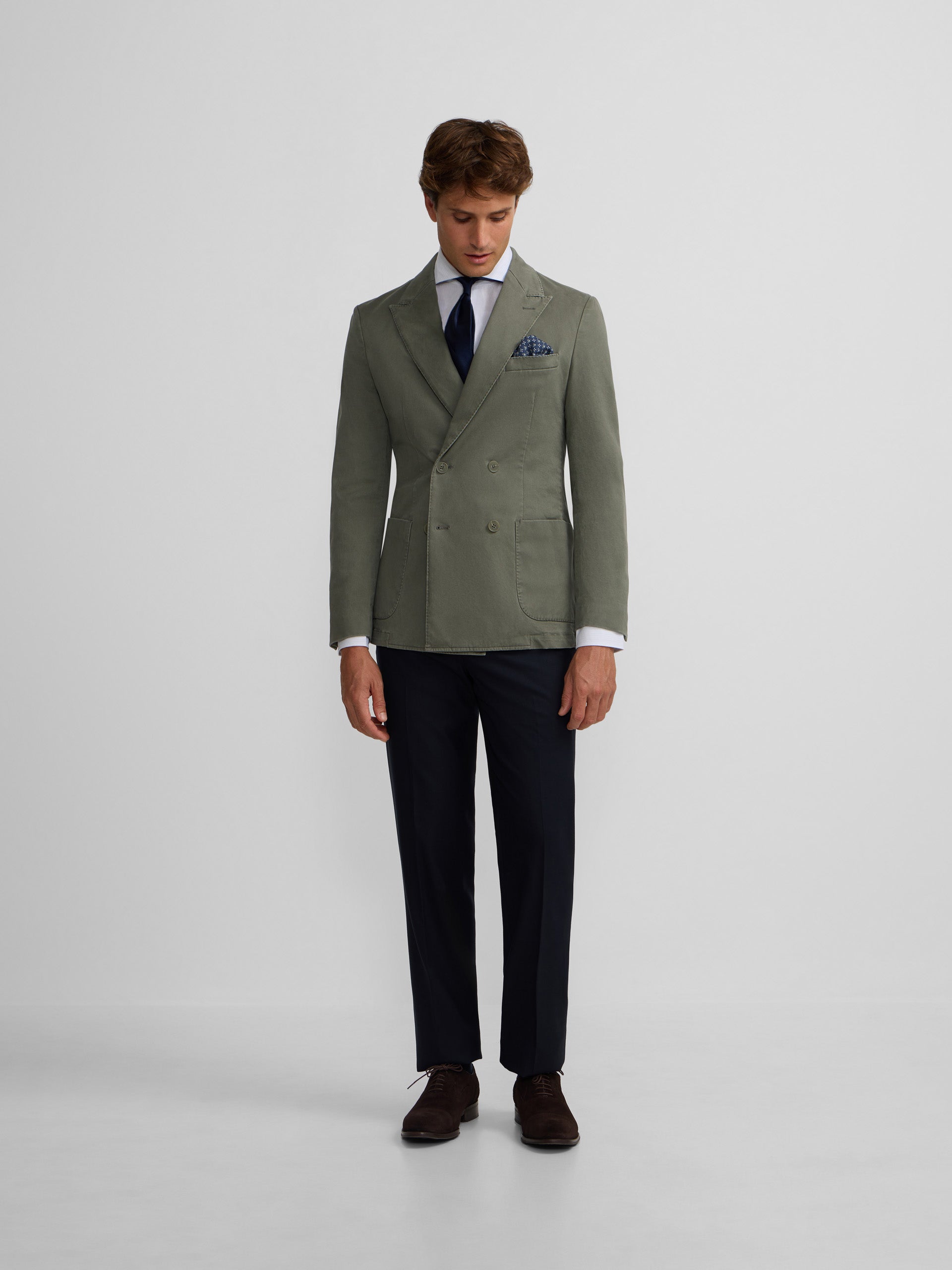 Blazer casual cruzado verde