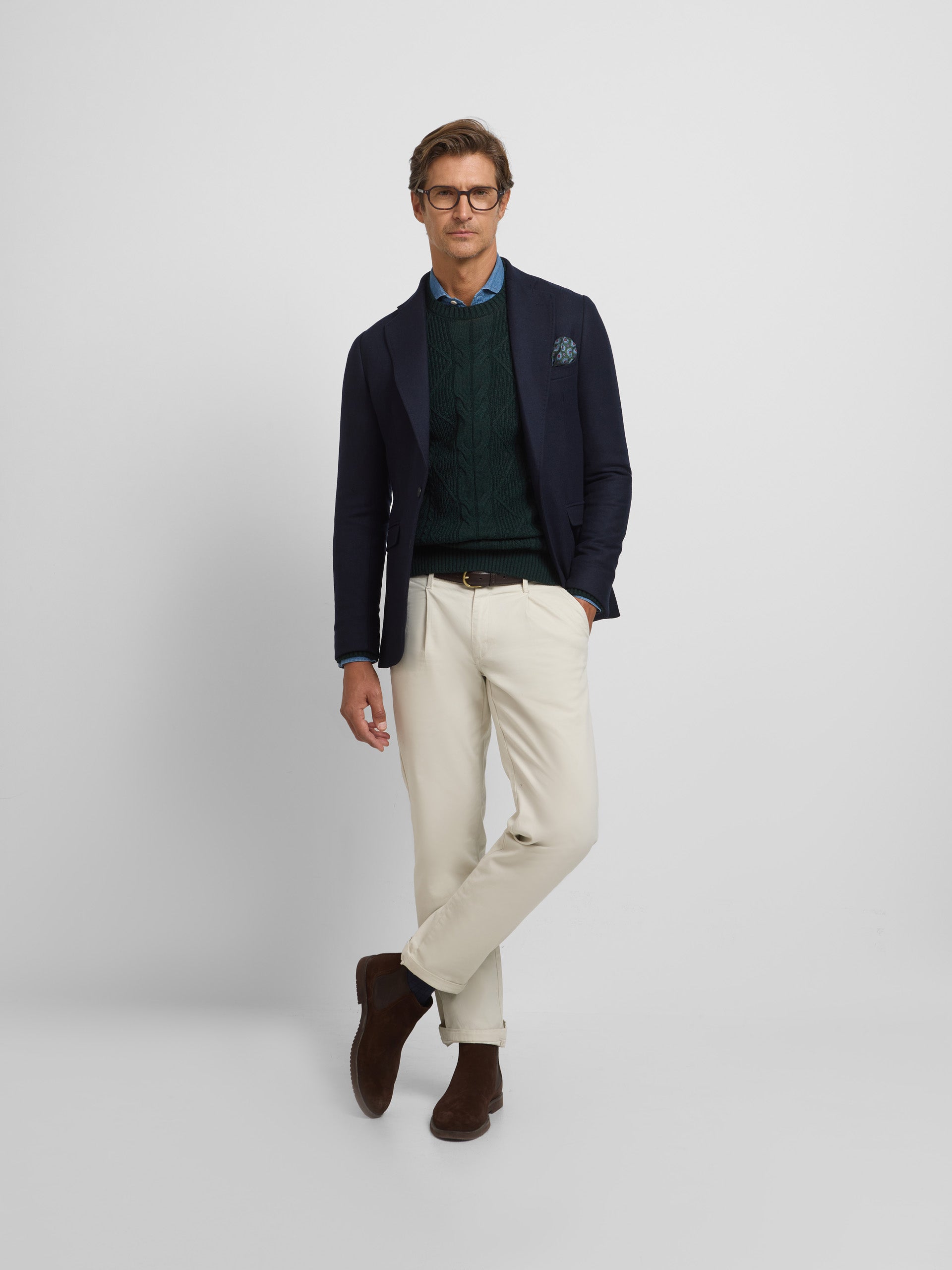 Plain navy blue blazer