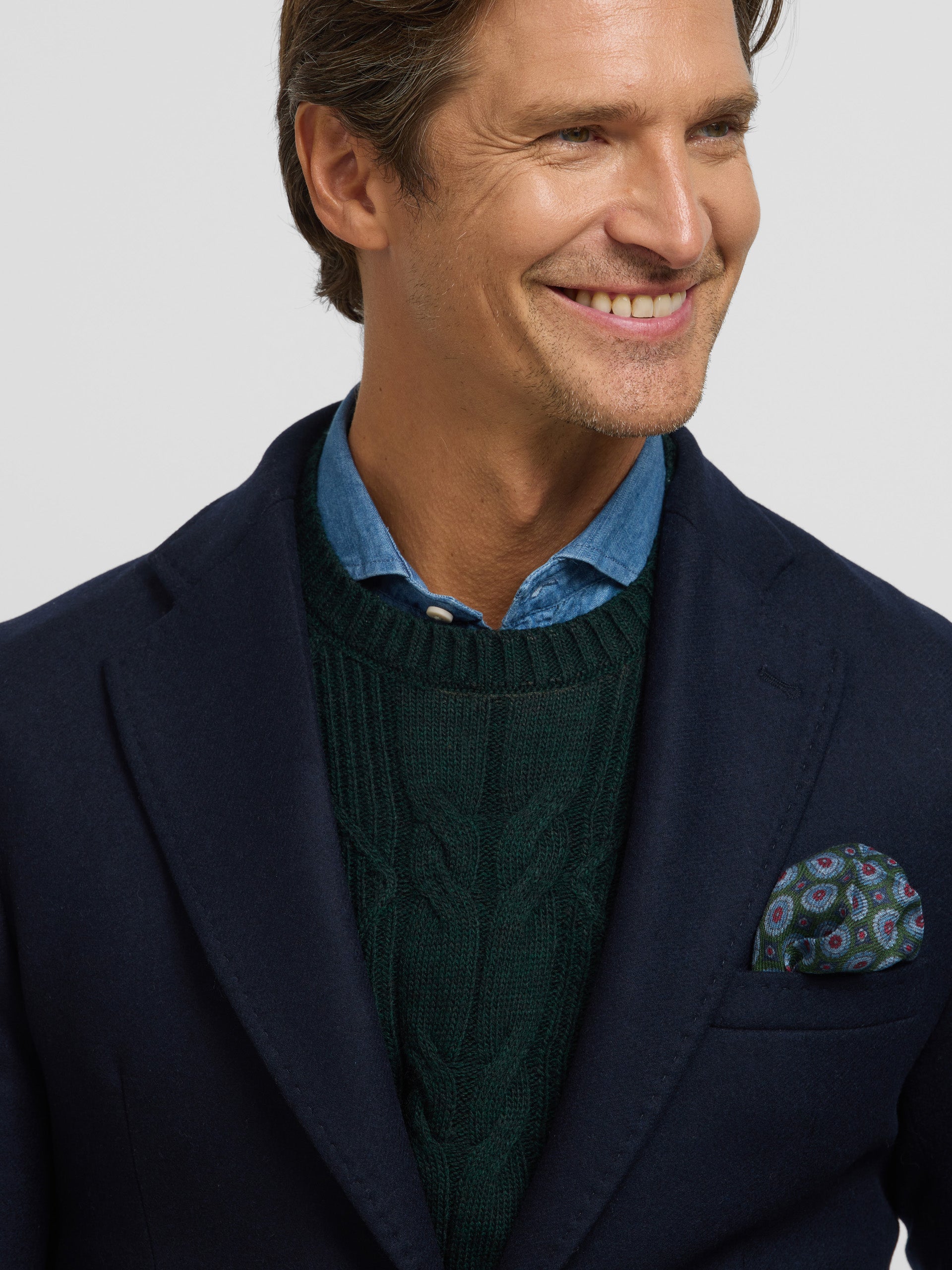 Plain navy blue blazer