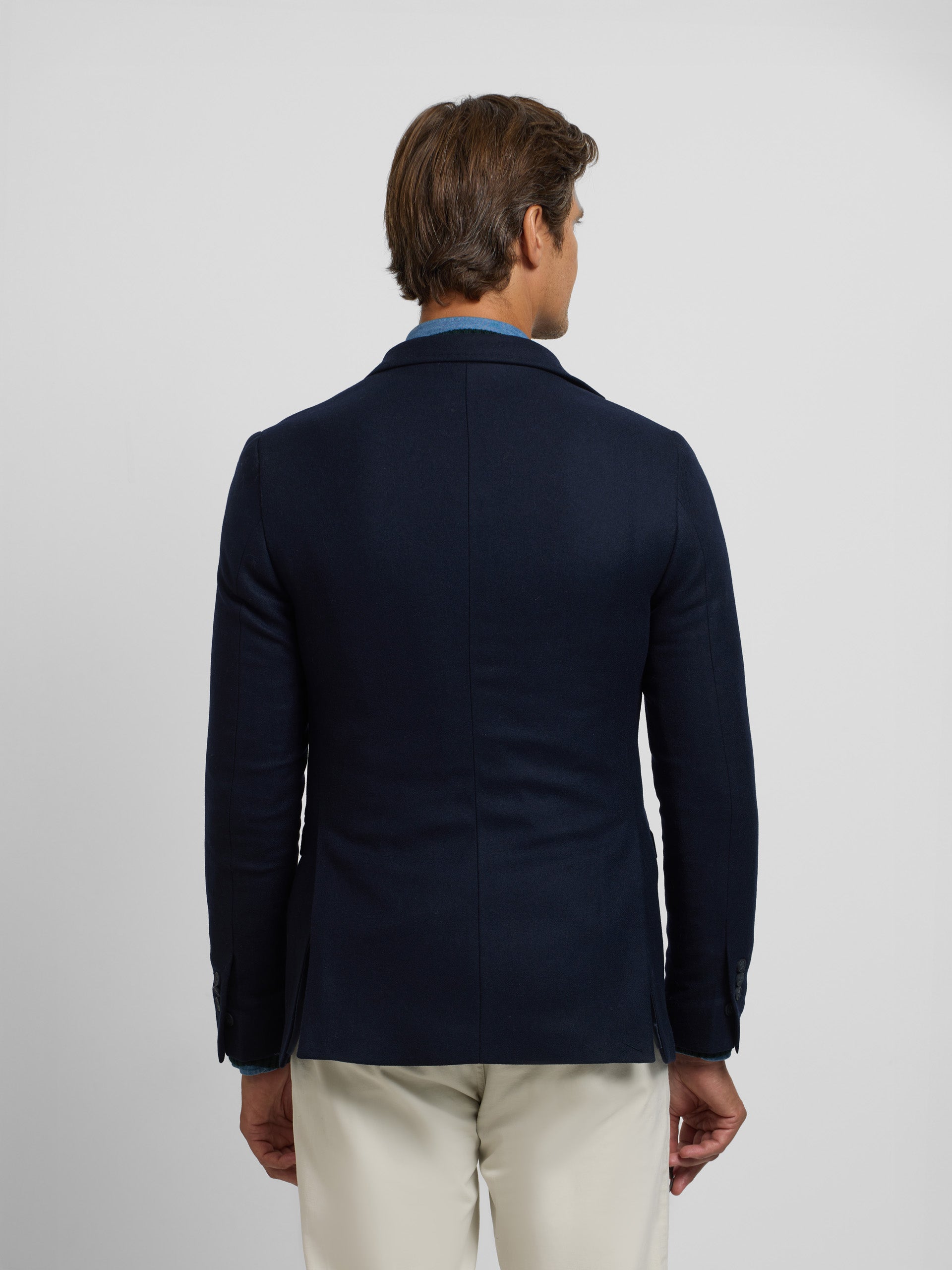 Plain navy blue blazer