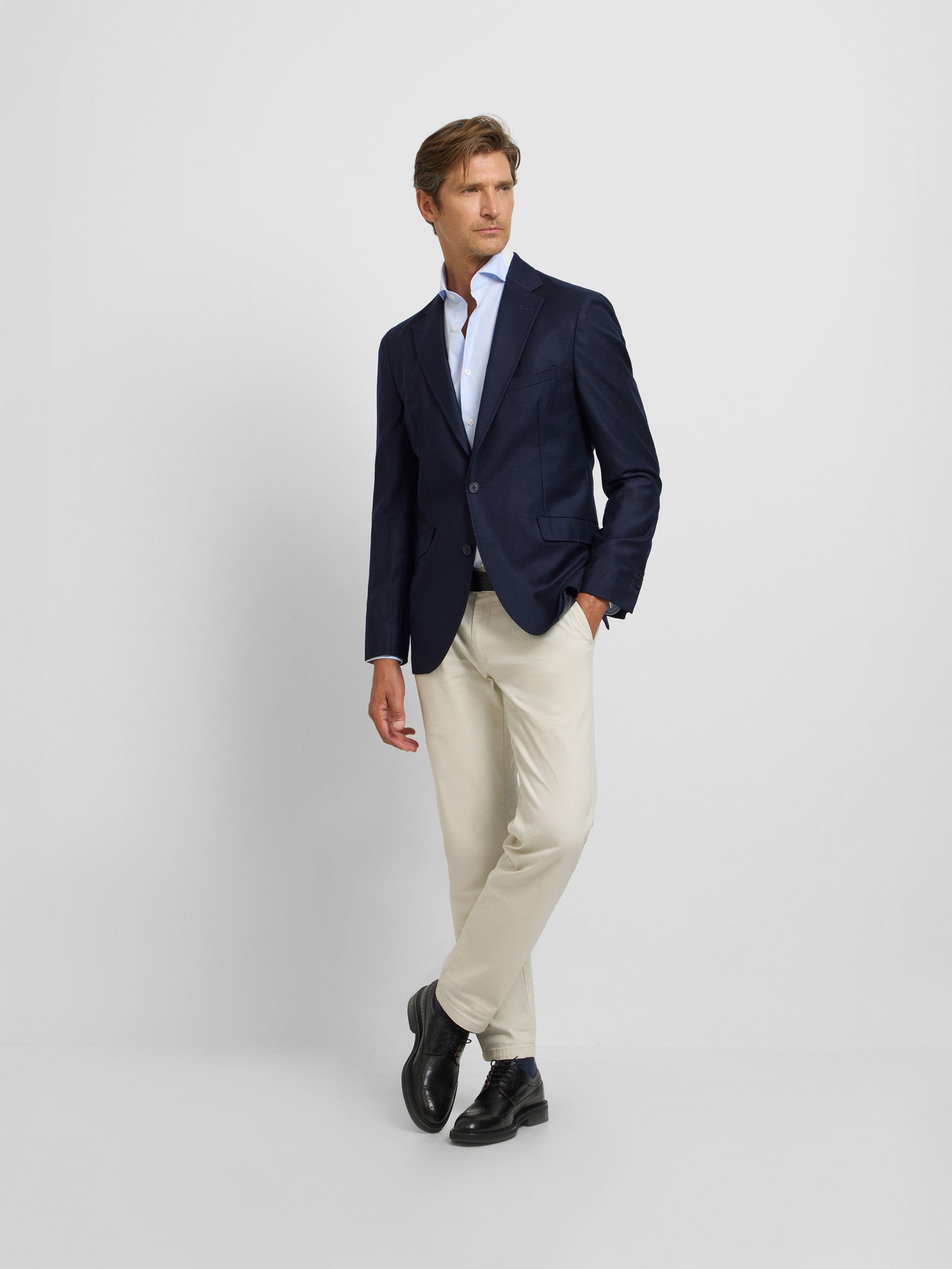 Plain navy blue blazer