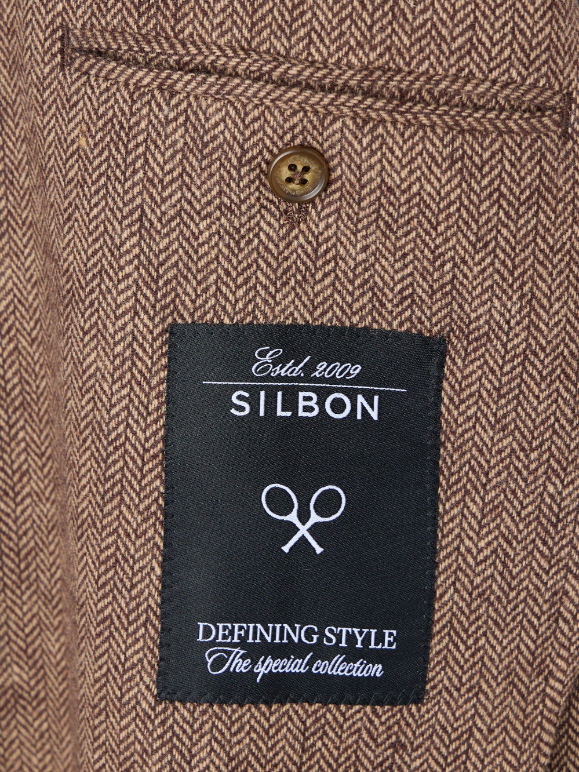 Blazer à chevrons marron