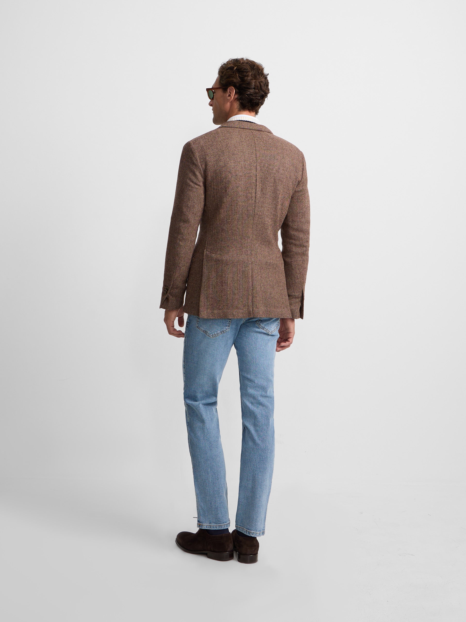 Blazer espinhado castanho