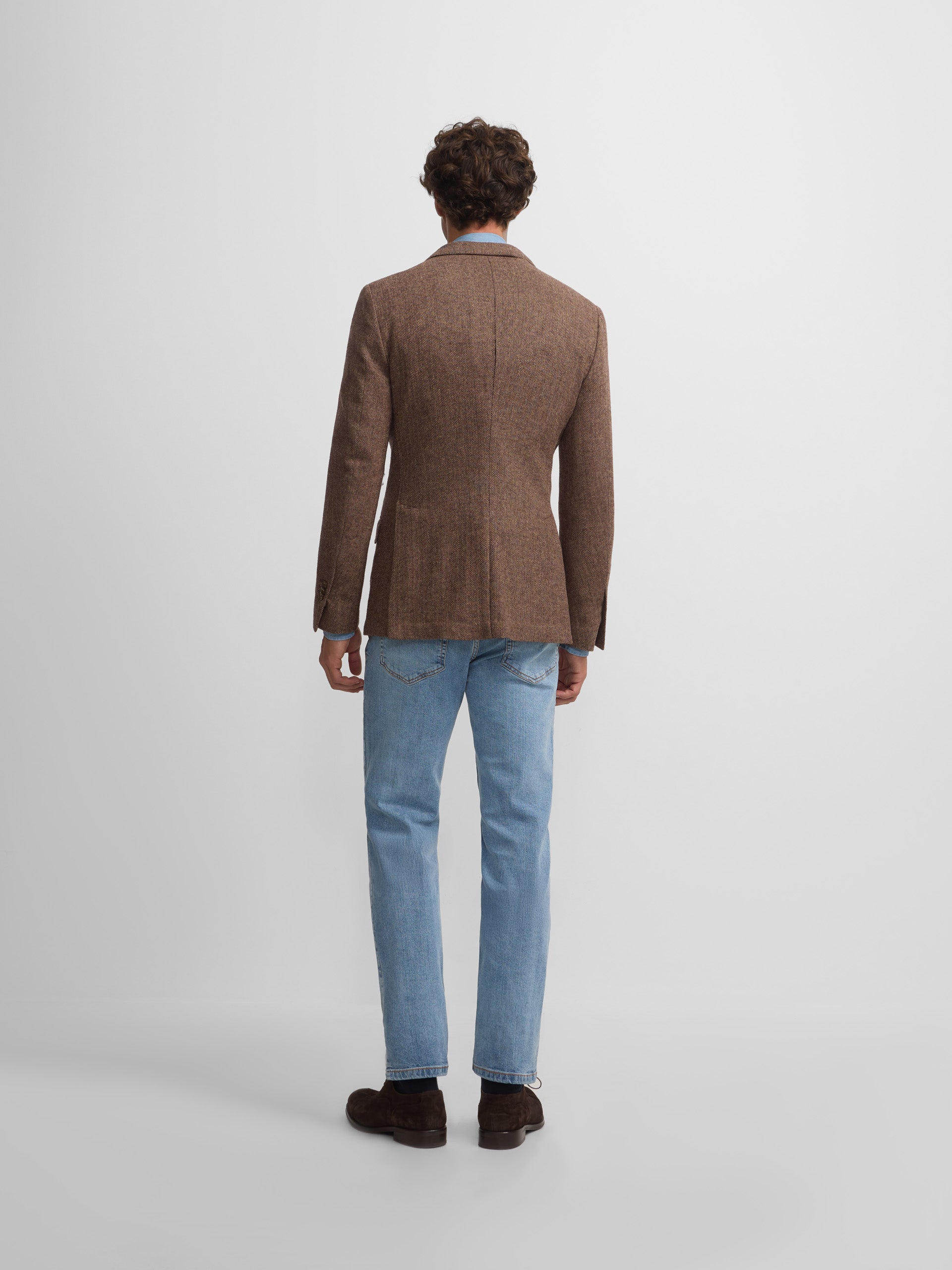 Blazer à chevrons marron