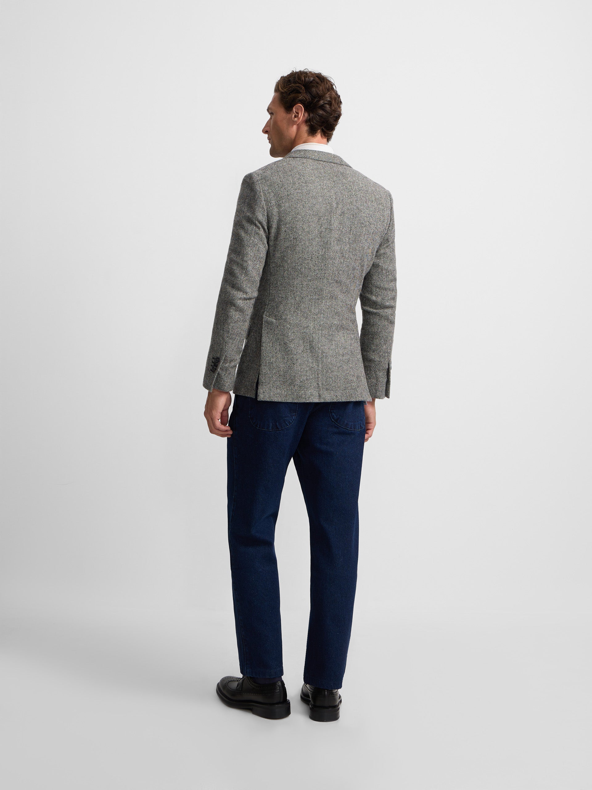 Blazer gris à chevrons