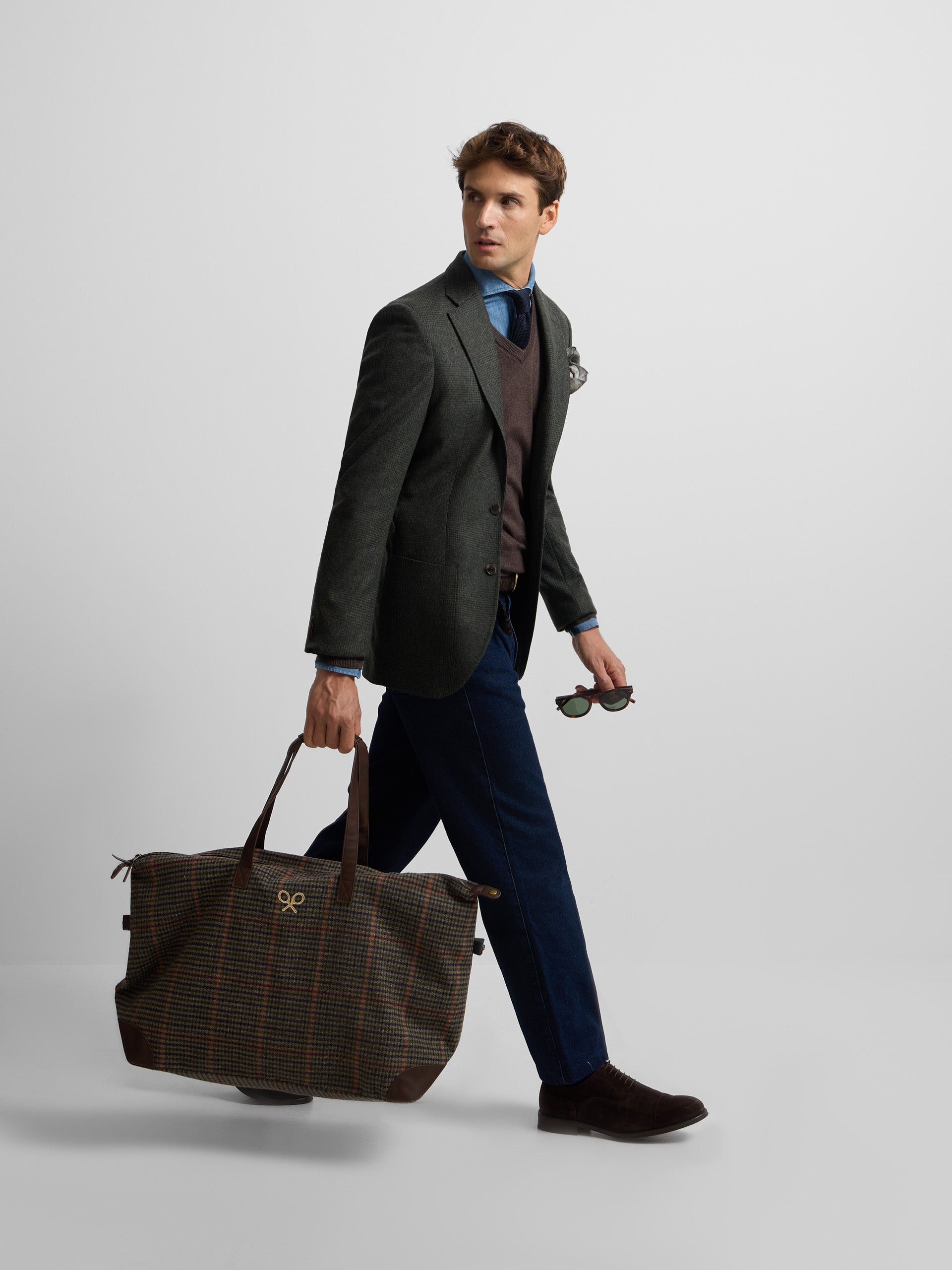 Green Prince of Wales check blazer