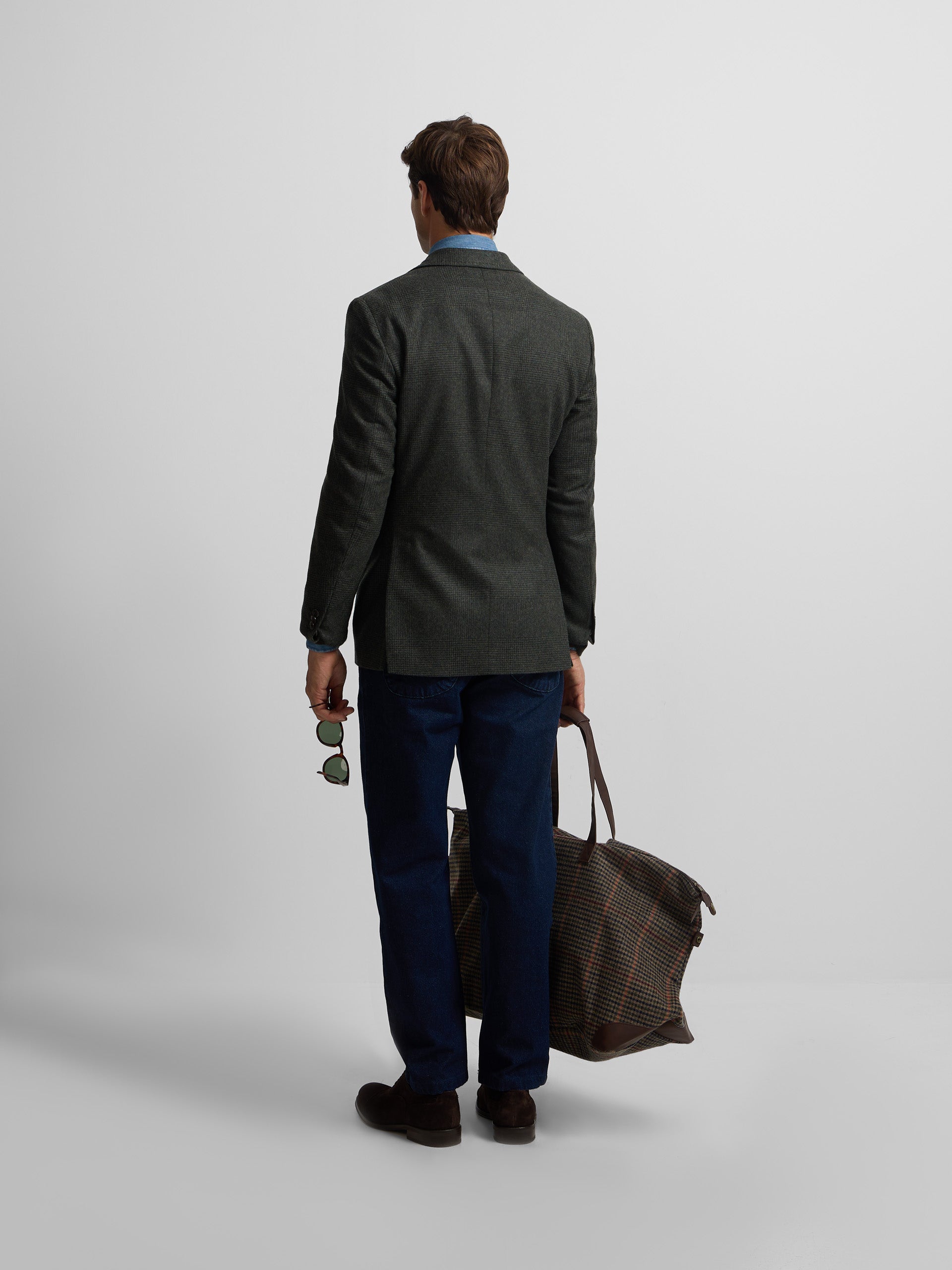 Blazer xadrez príncipe de Gales verde