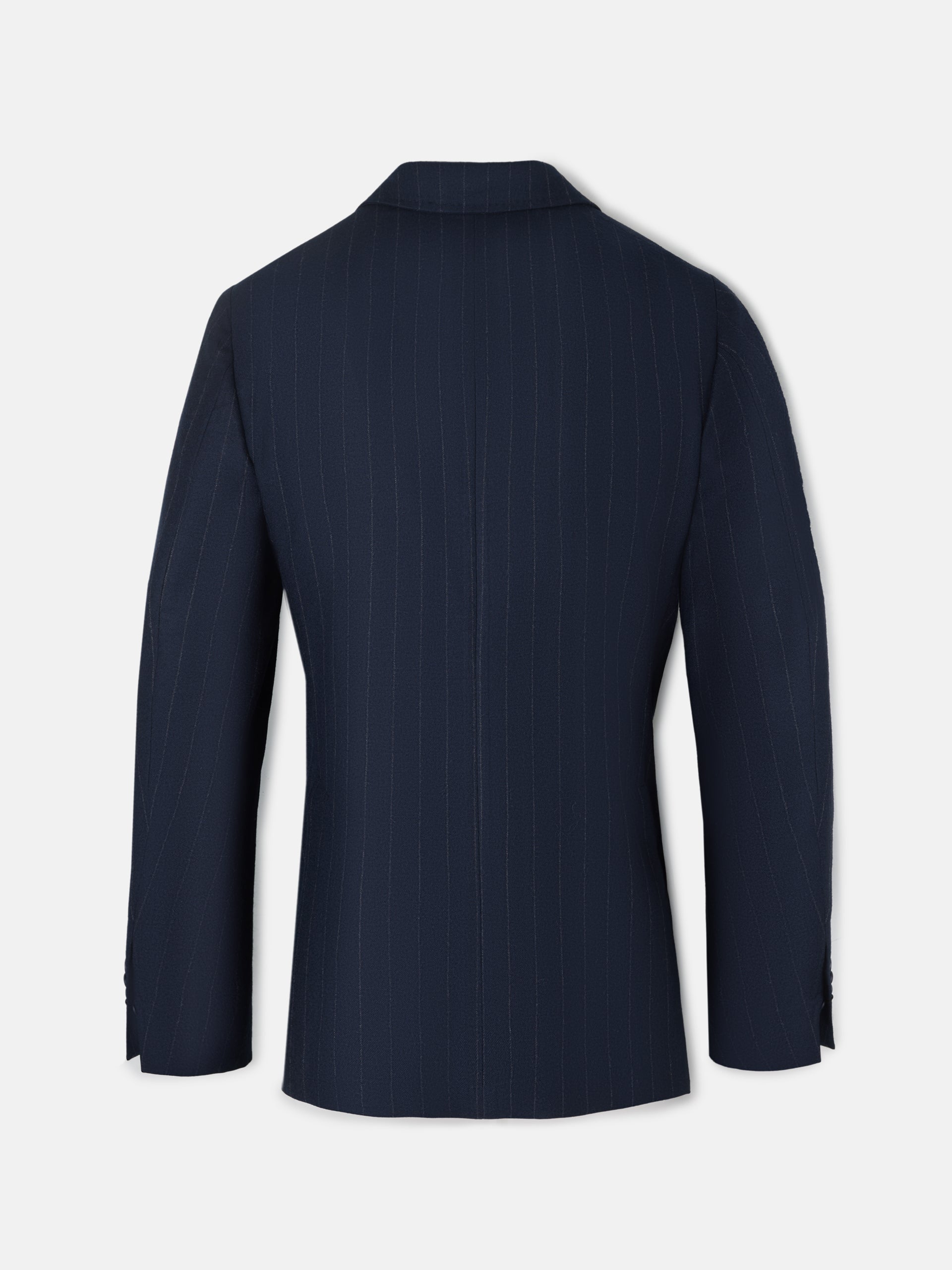 Navy blue pinstripe blazer