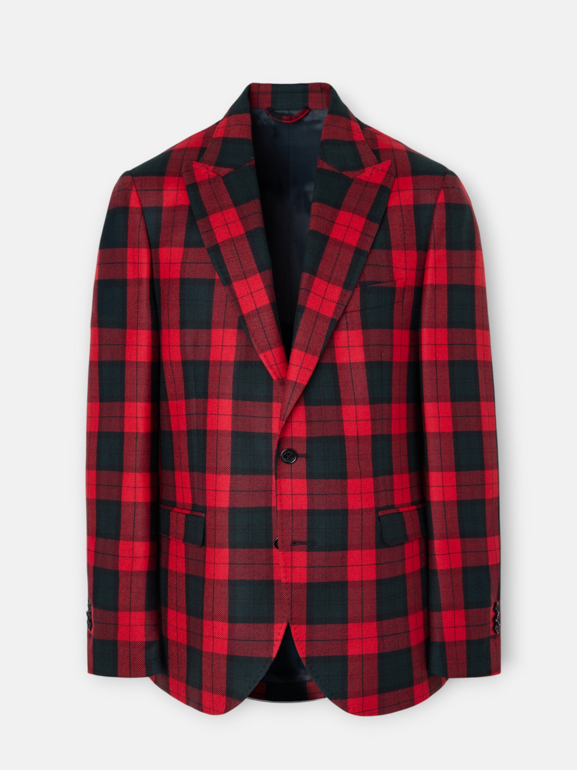 Americana cuadro tartan Ruz burdeos