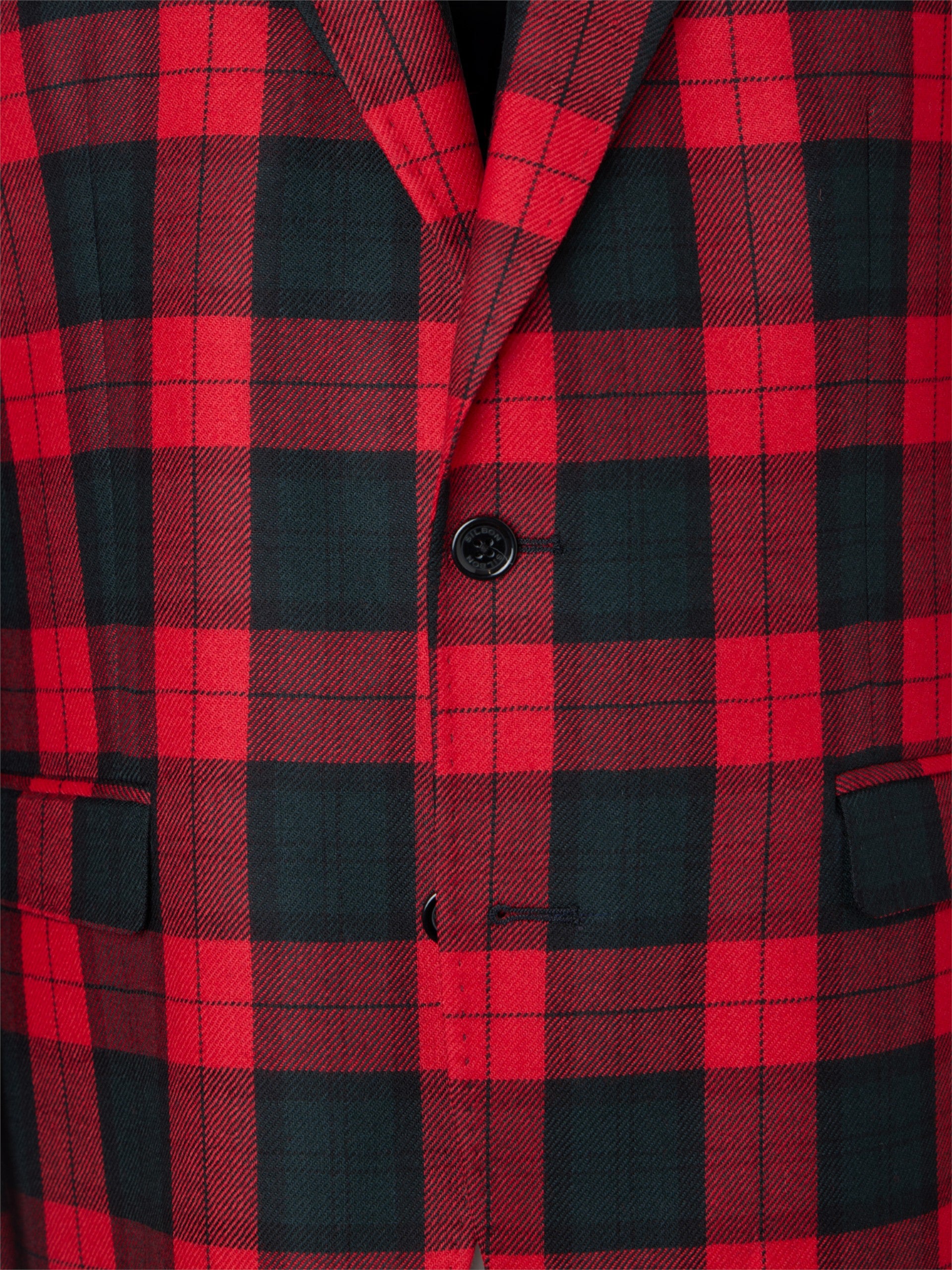 Americana cuadro tartan Ruz burdeos