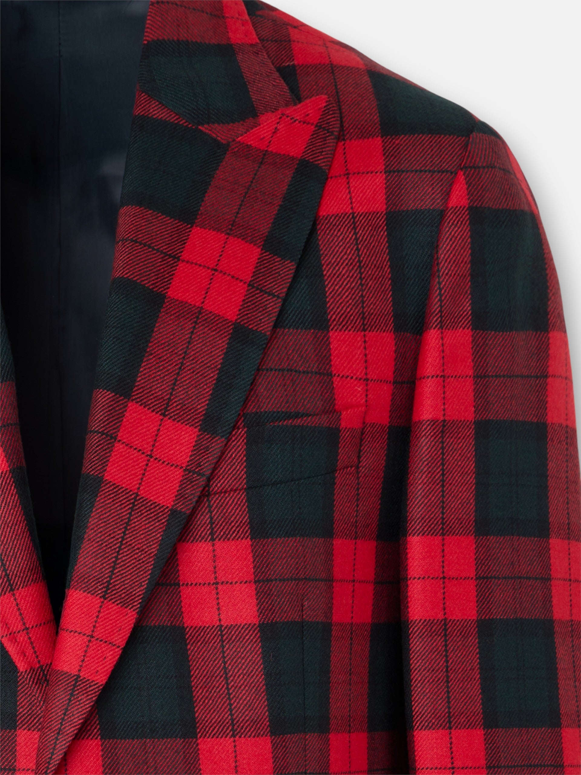 Americana cuadro tartan Ruz burdeos