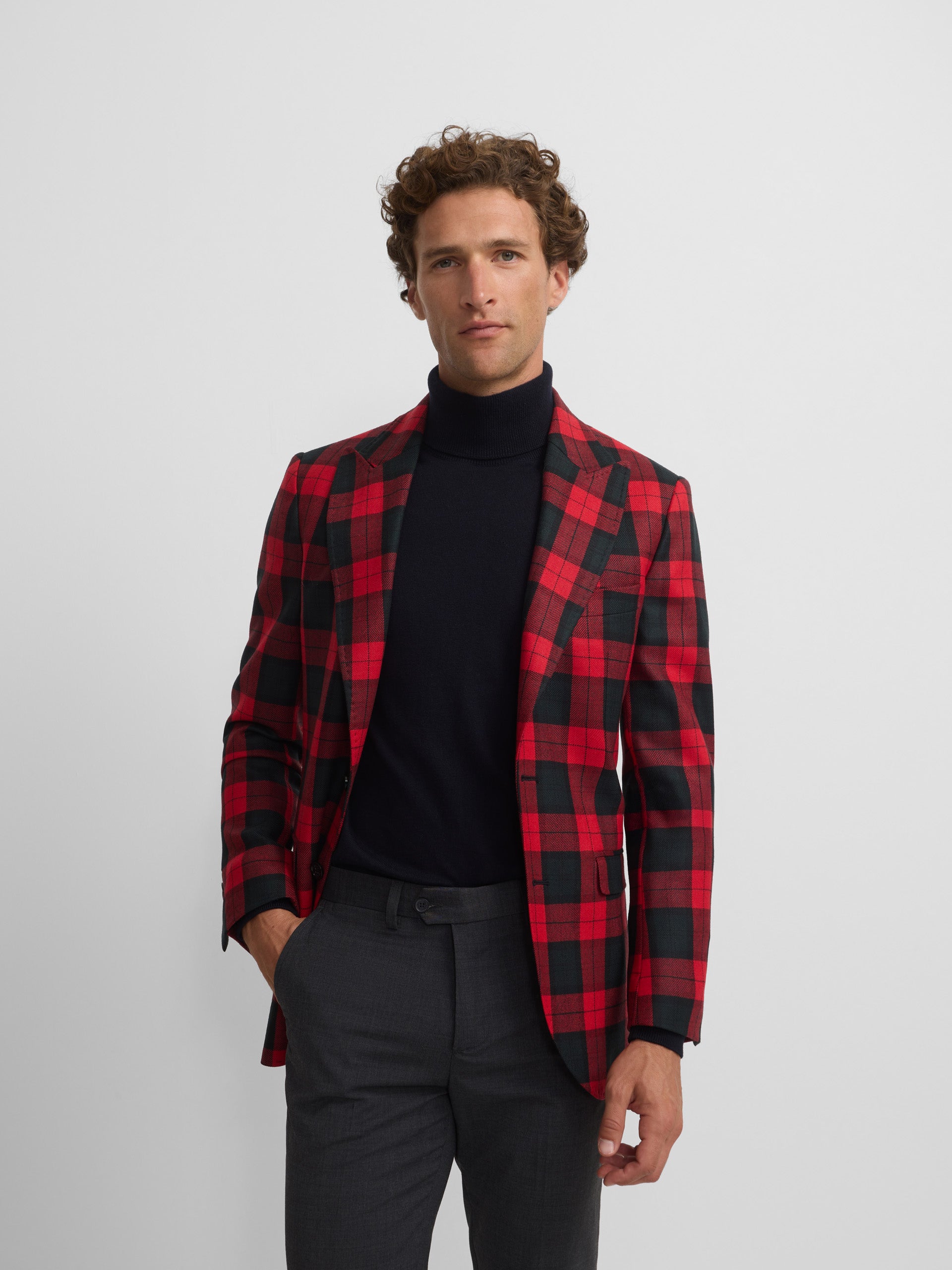 American tartan plaid Ruz burgundy